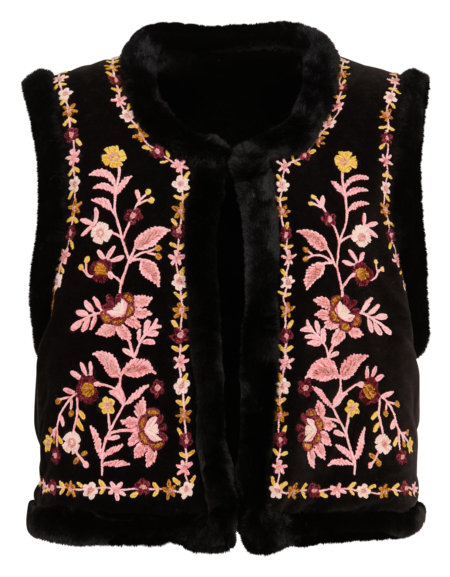 Reversible embroidered cotton jacket LOUISE MISHA Black