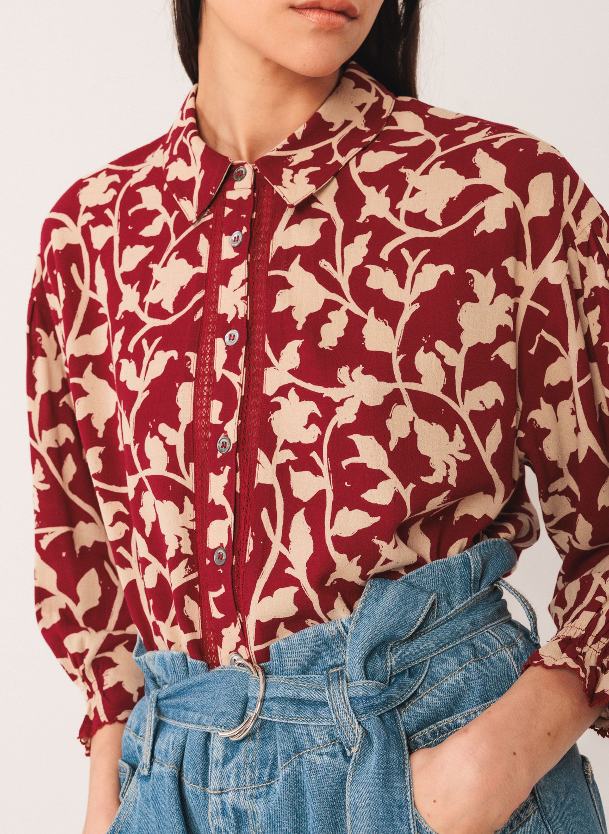 Chemise ample à motifs floraux INDI & COLD