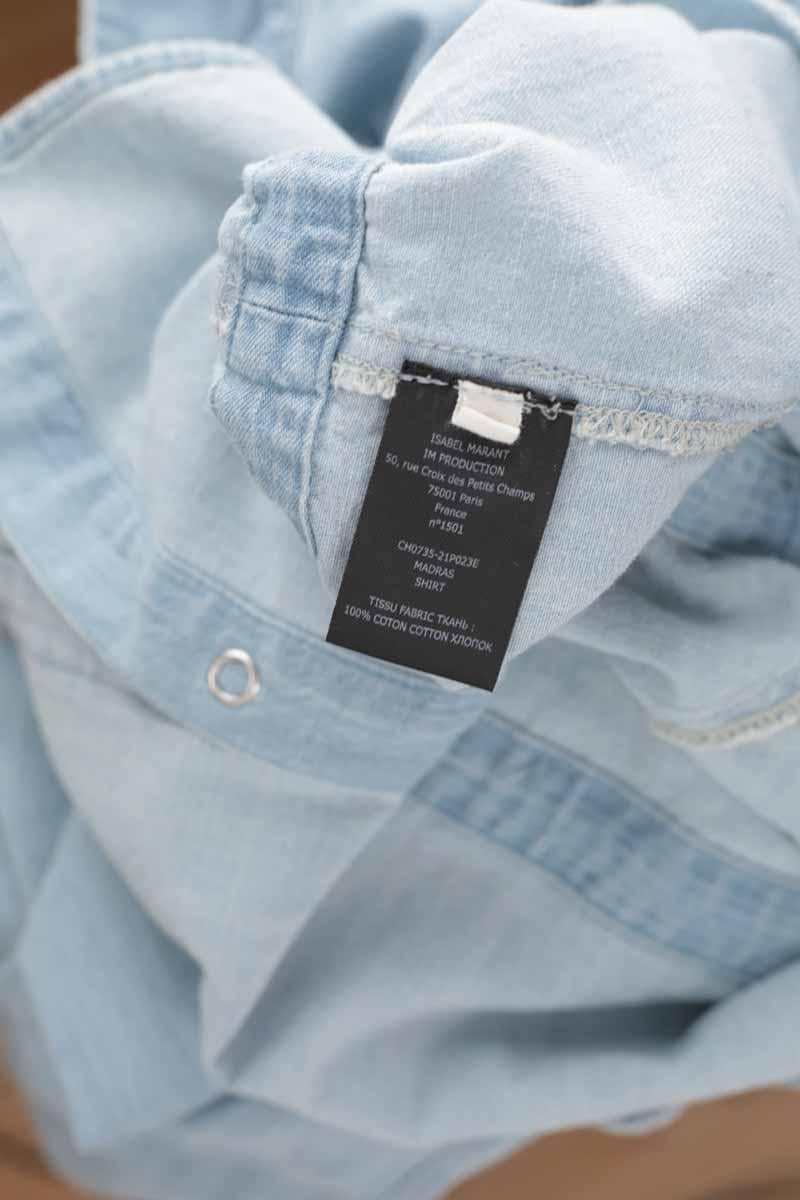 Chemise en coton ISABEL MARANT ÉTOILE - SECONDE MAIN Bleu