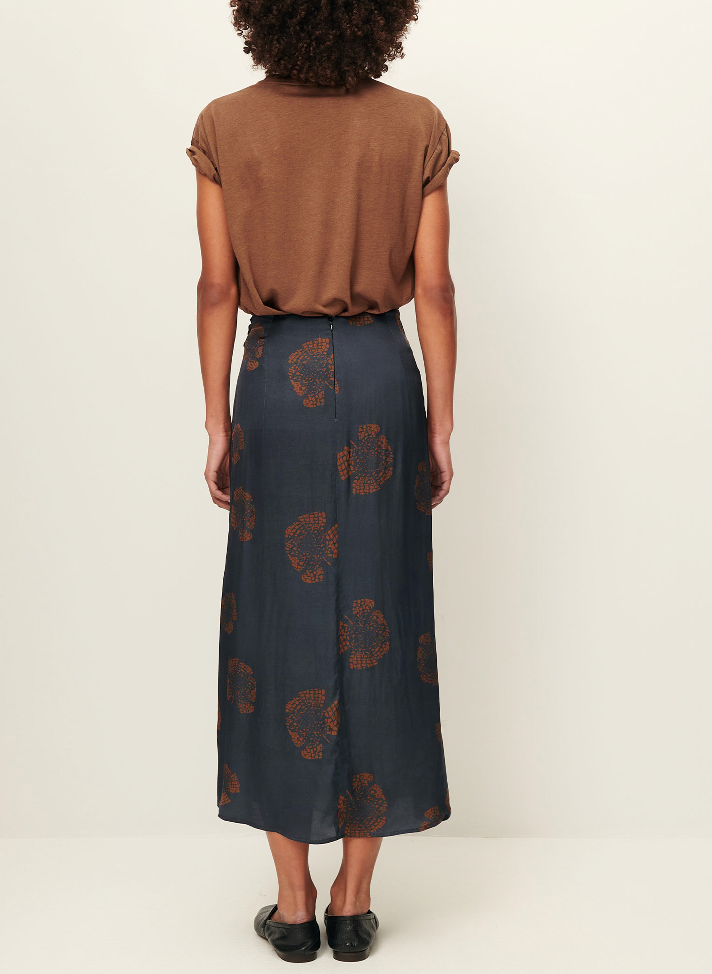 Jupe longue droite imprimée SESSUN Multicolore