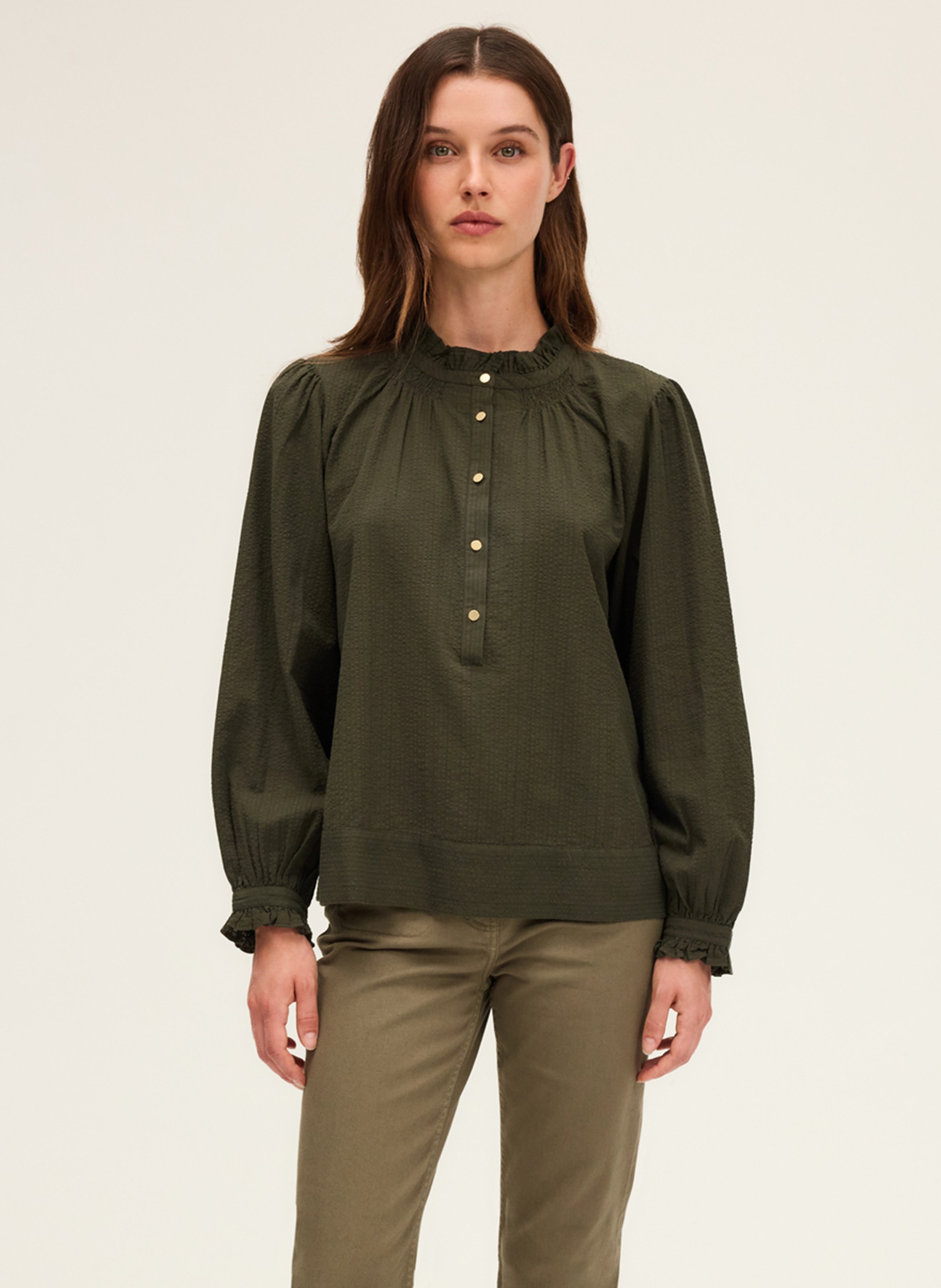 Blouse col rond en coton PABLO