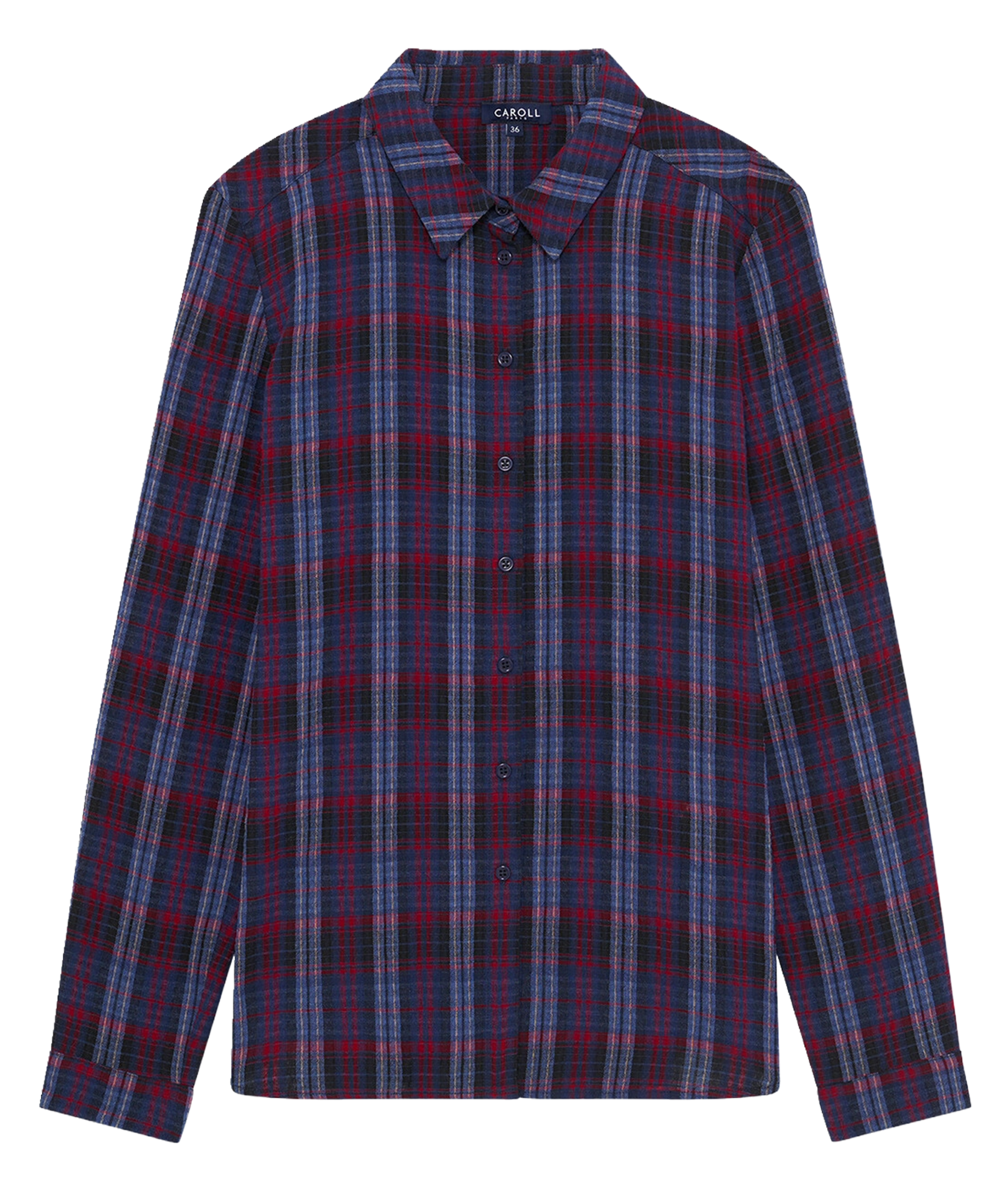 Straight checked shirt CAROLL Blue