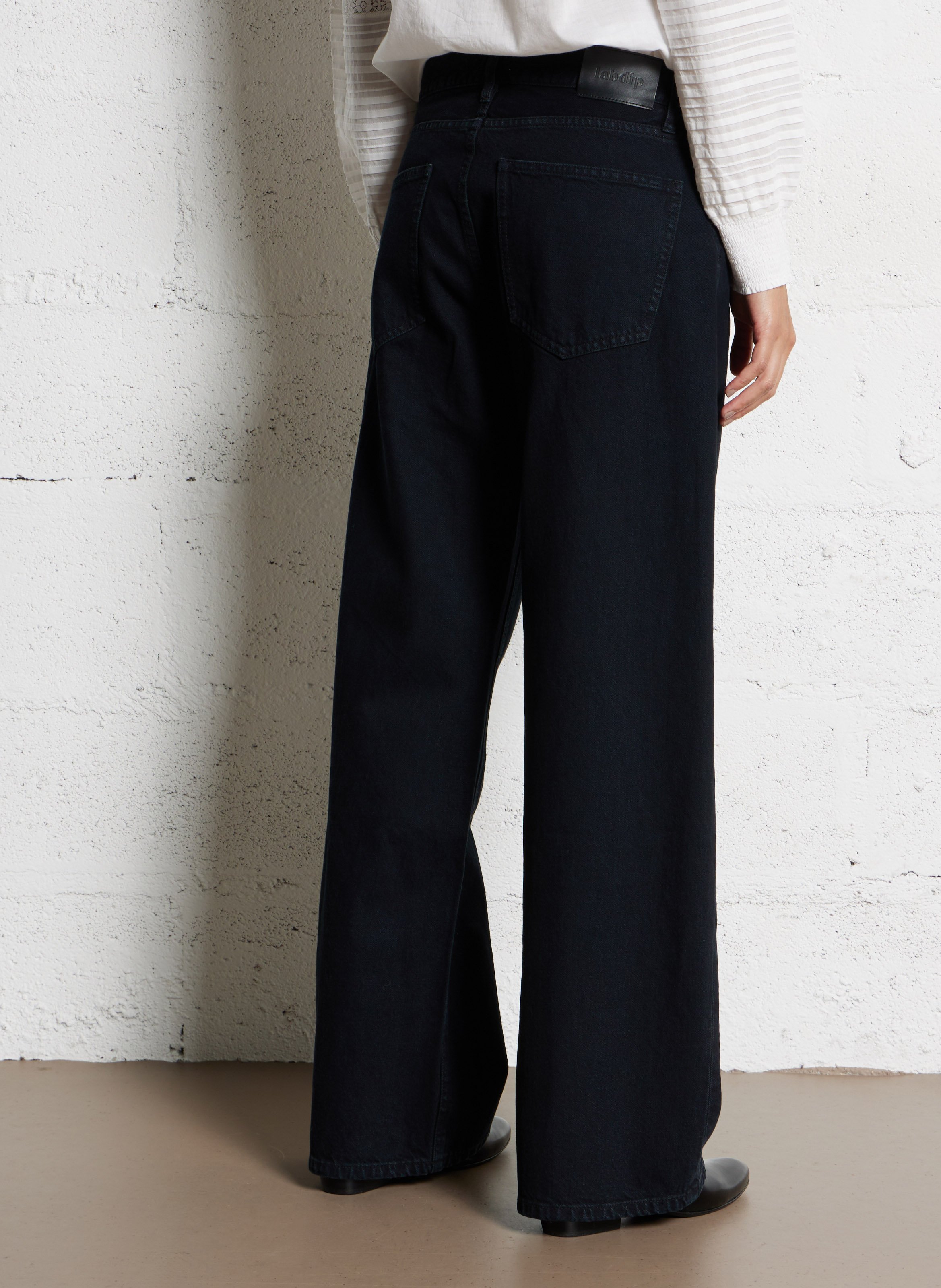 Jean large en coton LAB DIP Bleu