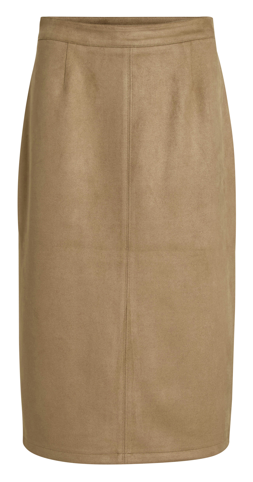 Jupe midi effet velours VILA Marron