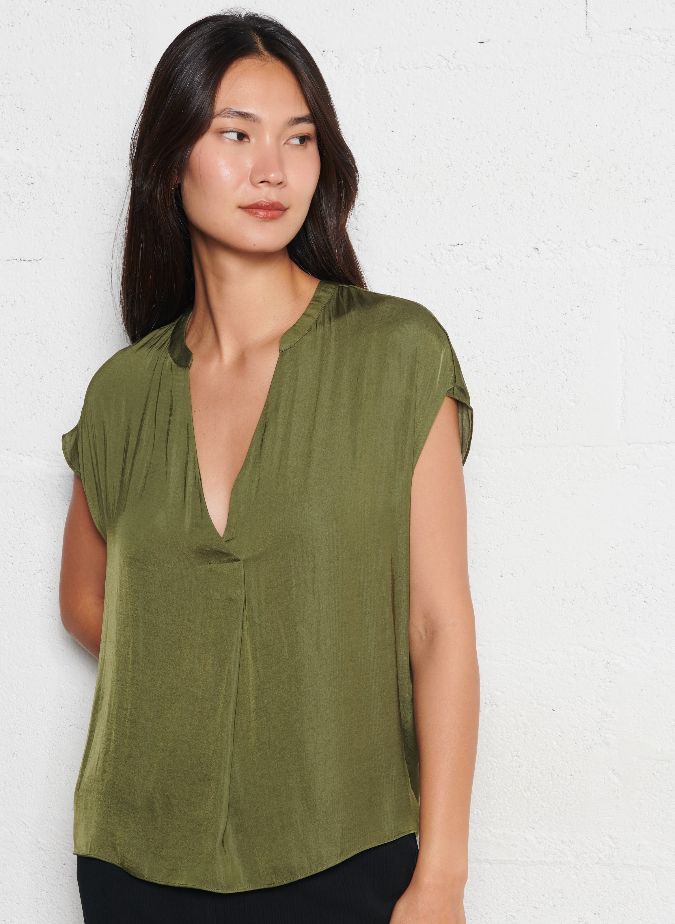 Satin straight blouse MAISON 123