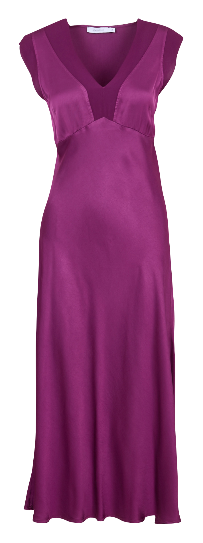 Satiniertes Maxikleid mit V-Ausschnitt LA FEE MARABOUTEE Violett