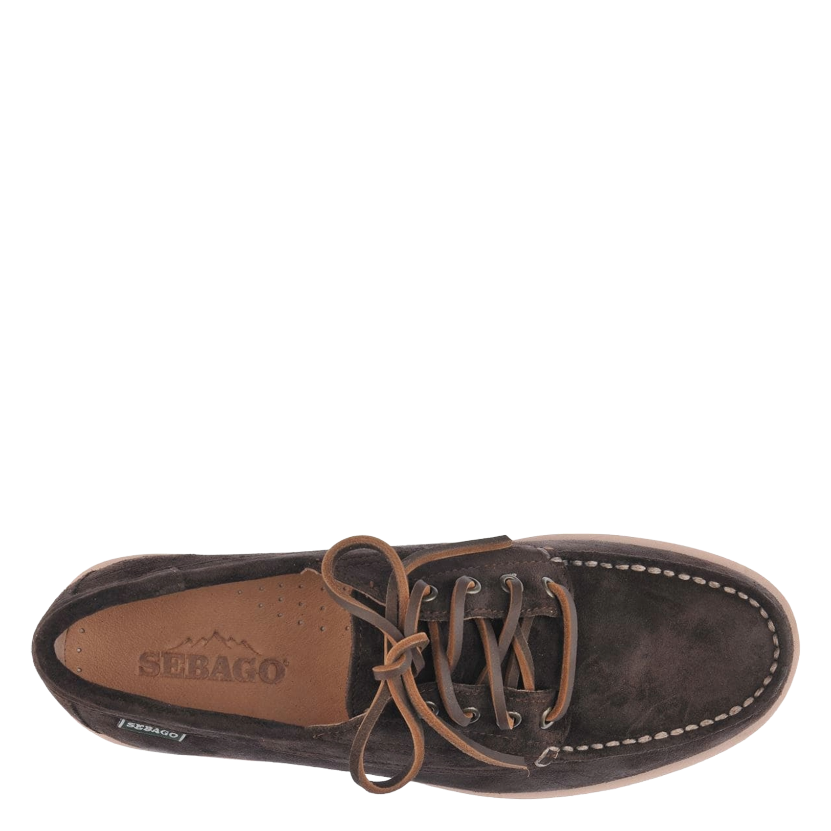 Mocassins à lacets en cuir suédé SEBAGO Marron