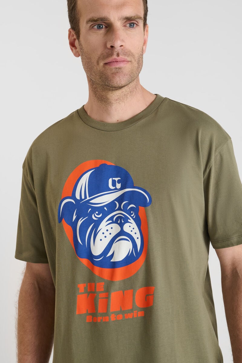 Tommy Badge T-shirt LE TEMPS DES CERISES Khaki