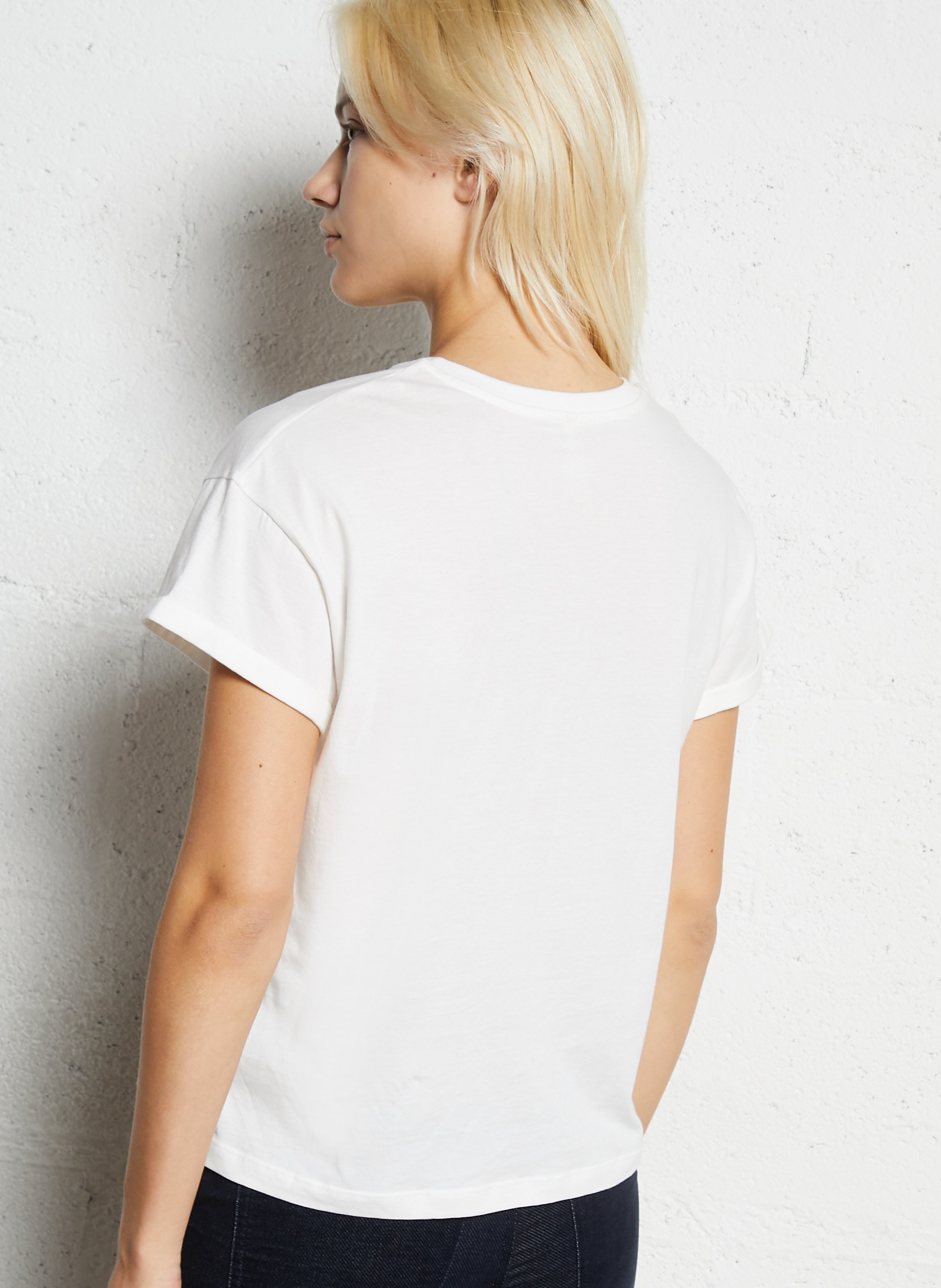 Oversized round-neck cotton T-shirt I CODE White