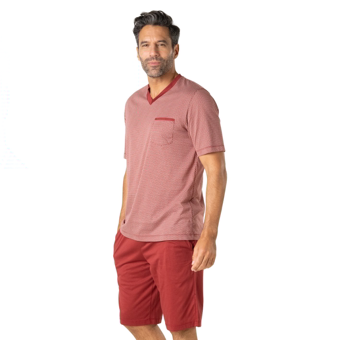 Short V-neck pyjamas EMINENCE Red