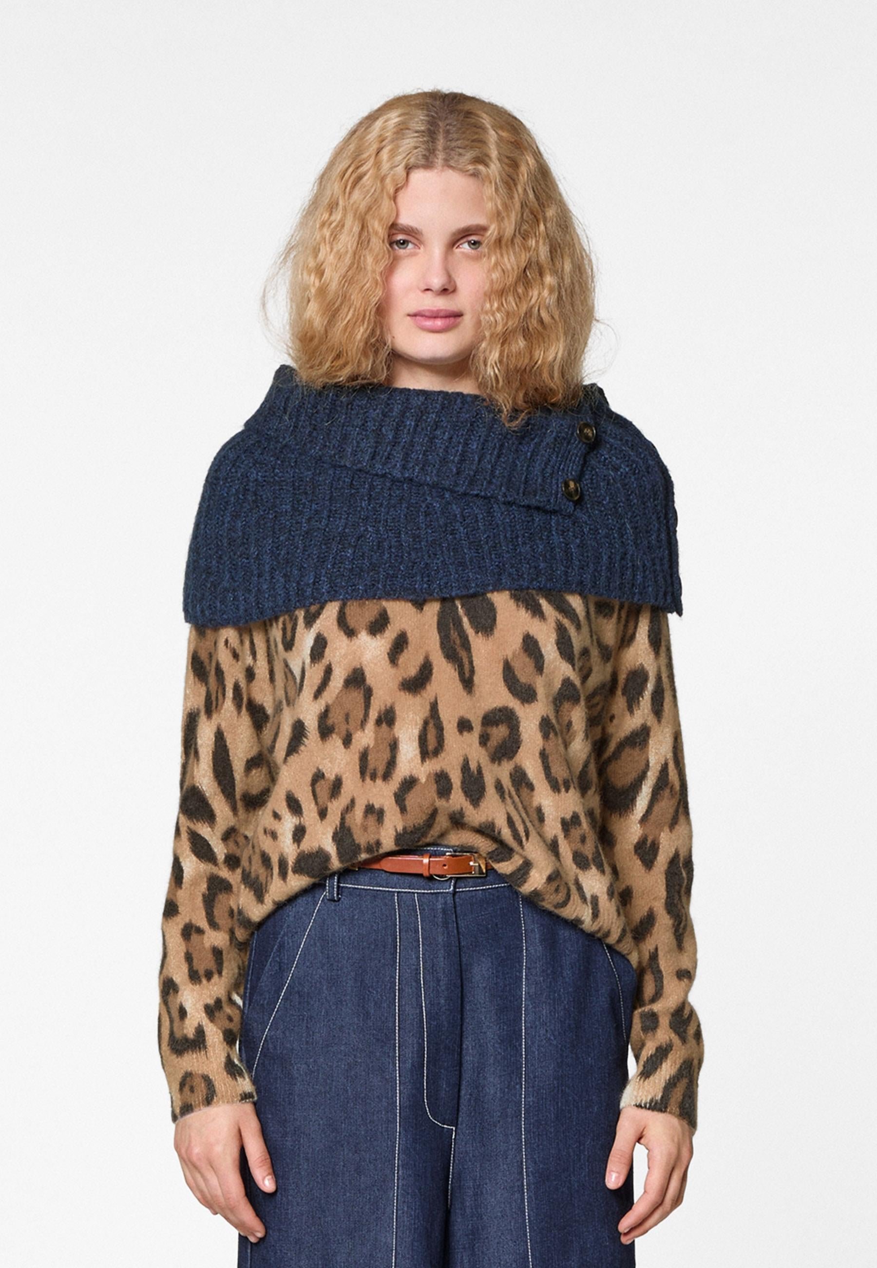 Chunky-knit roll-neck sweater  RODIER Blue
