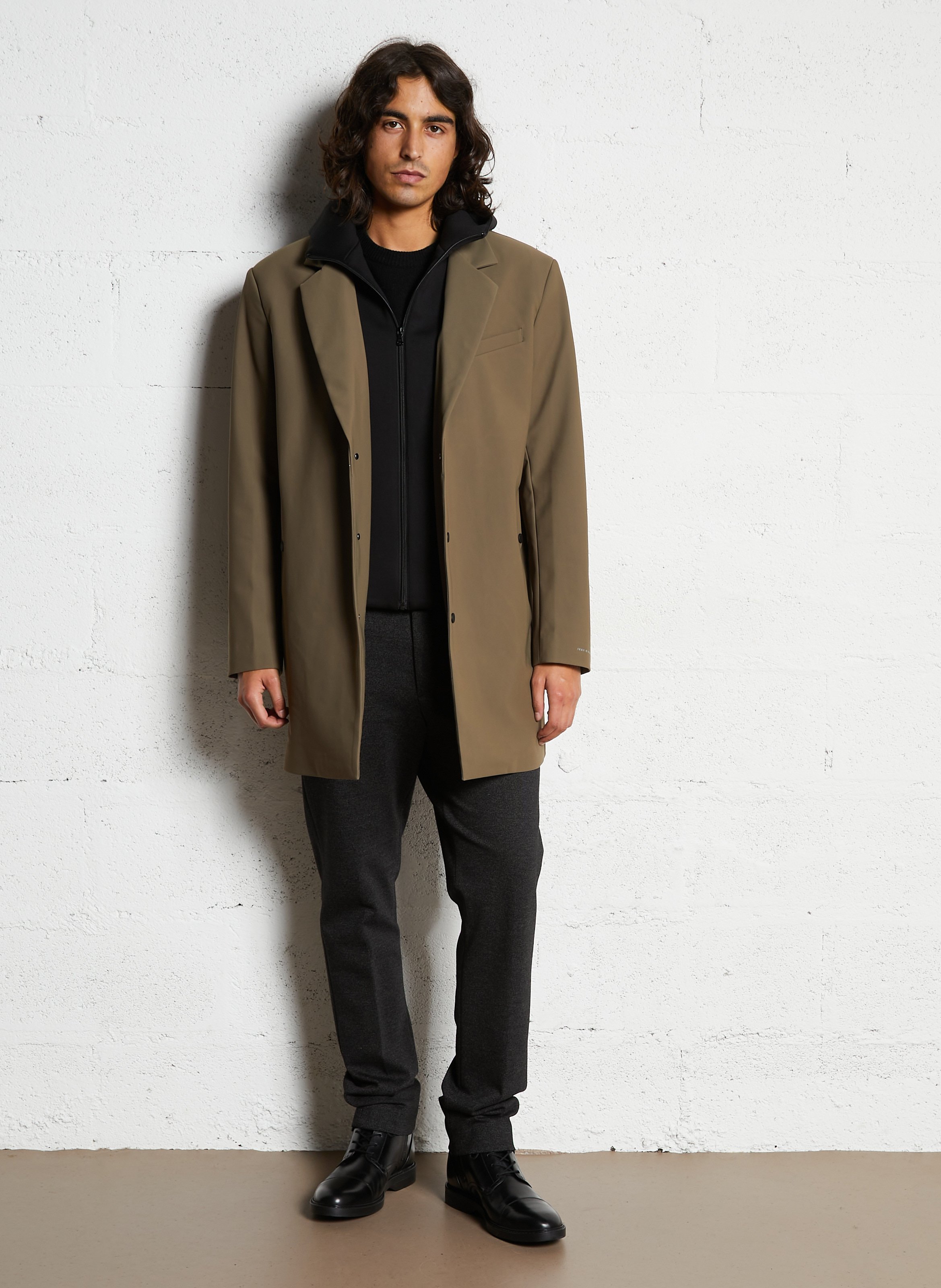 Gerade geschnittener Parka in Uni mit abnehmbarer Kapuze IKKS Braun