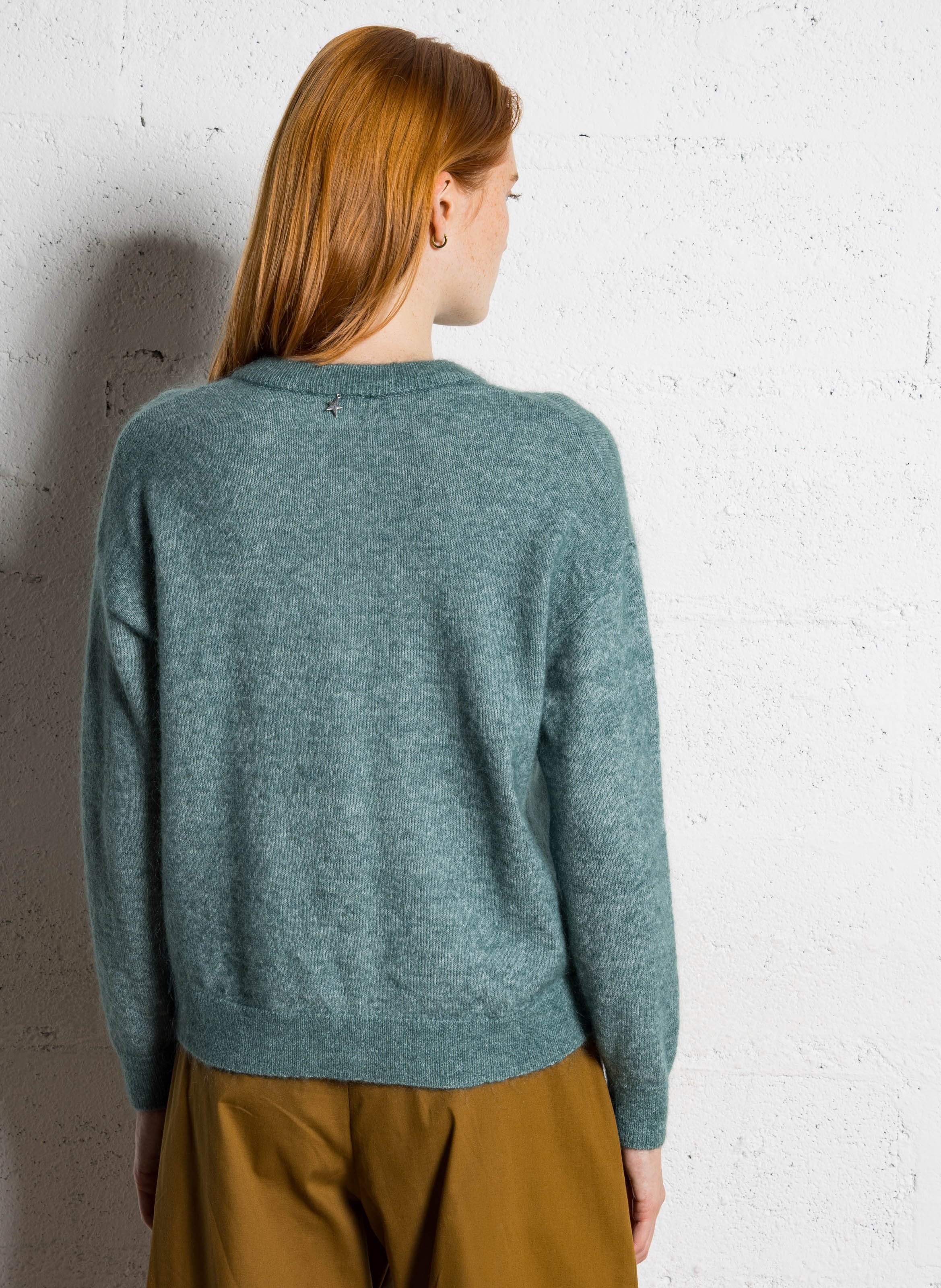 Cardigan col rond en laine mélangée SUD EXPRESS Gris