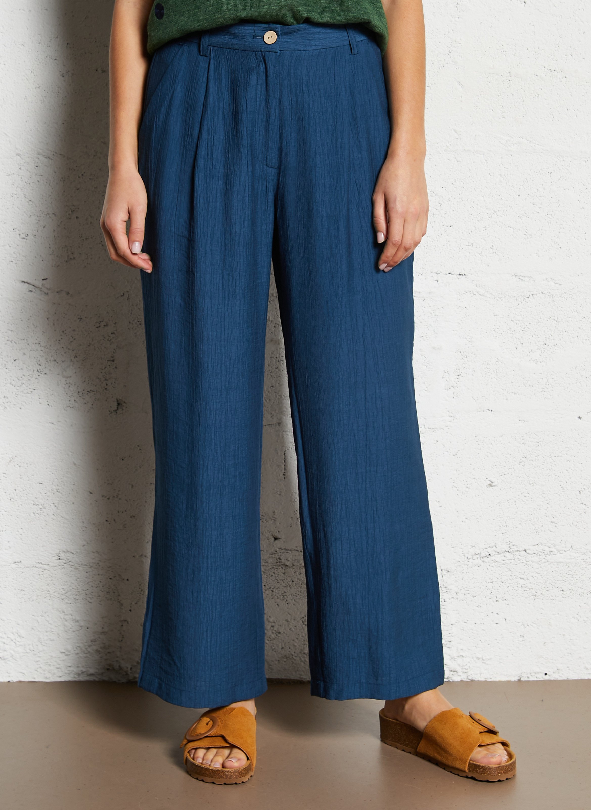 Pantalon droit NICE THINGS Bleu