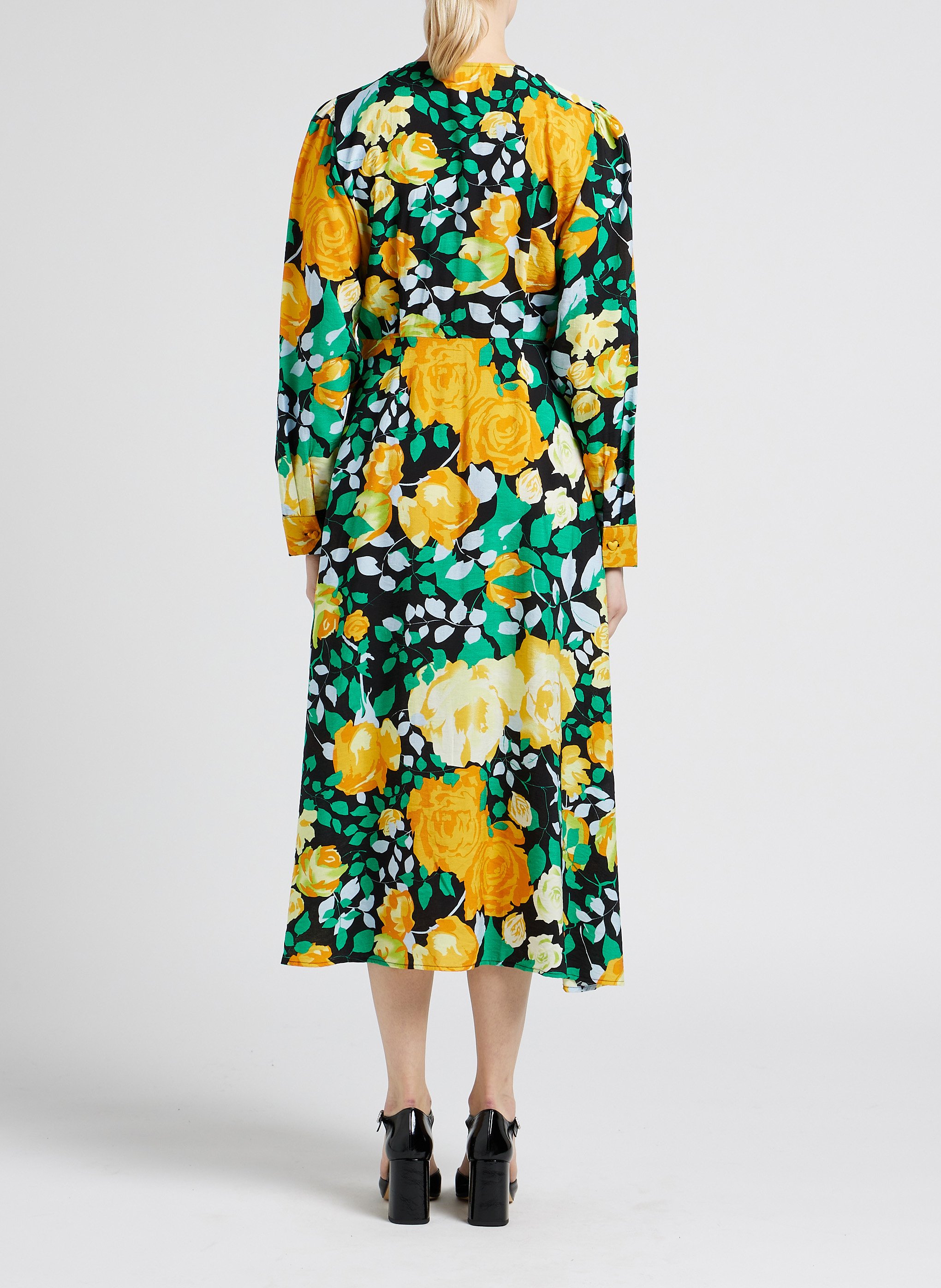 Robe longue imprimée OBJECT Vert