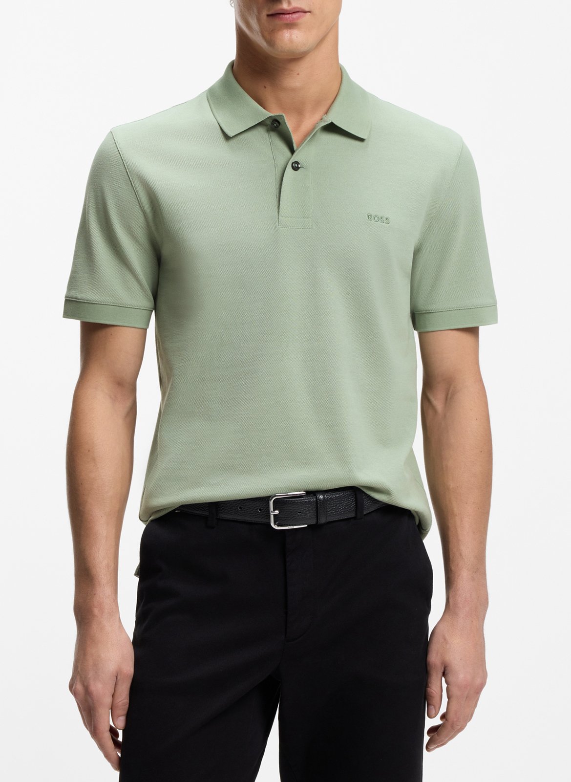 Short-sleeve solid color polo BOSS