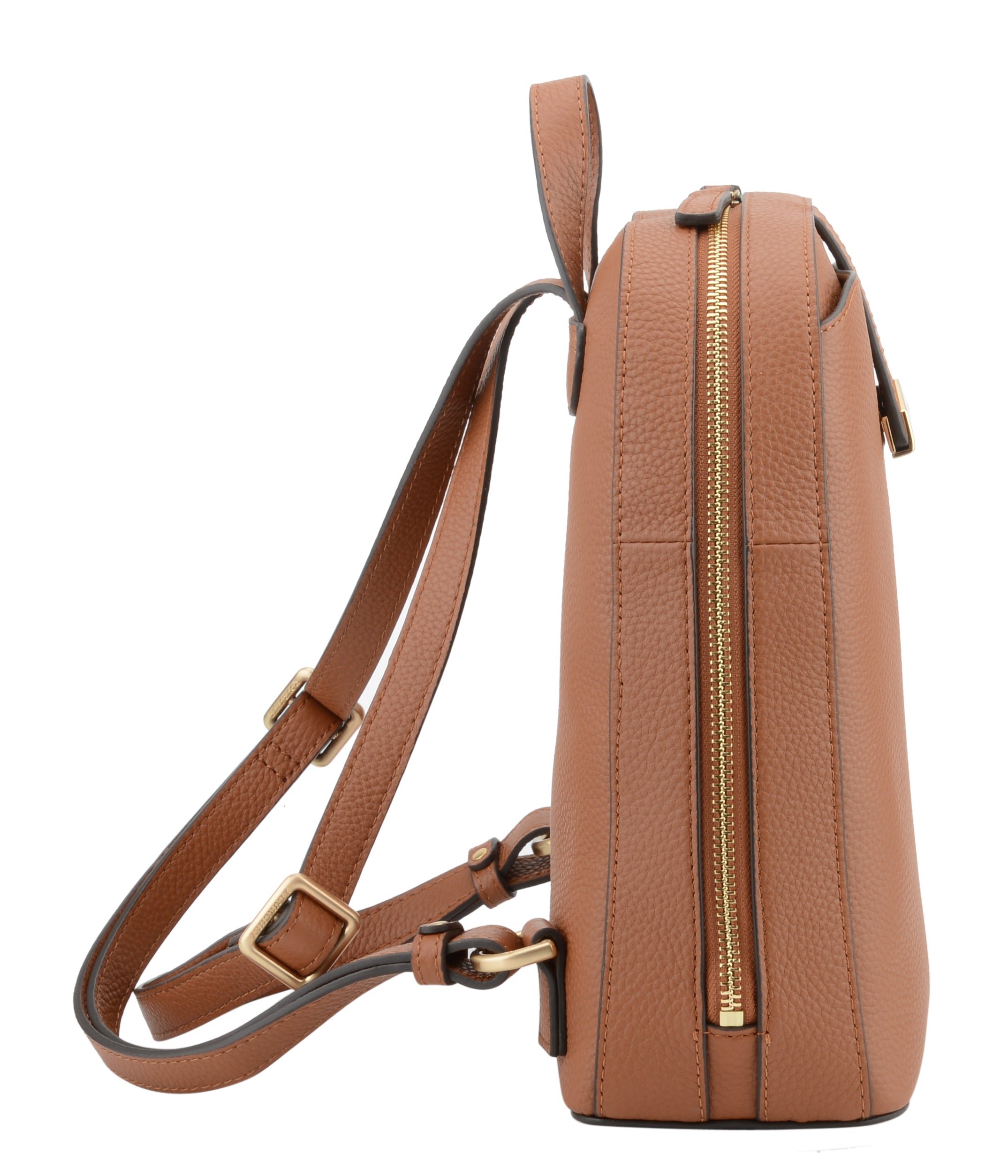 Calfskin leather backpack POURCHET Golden
