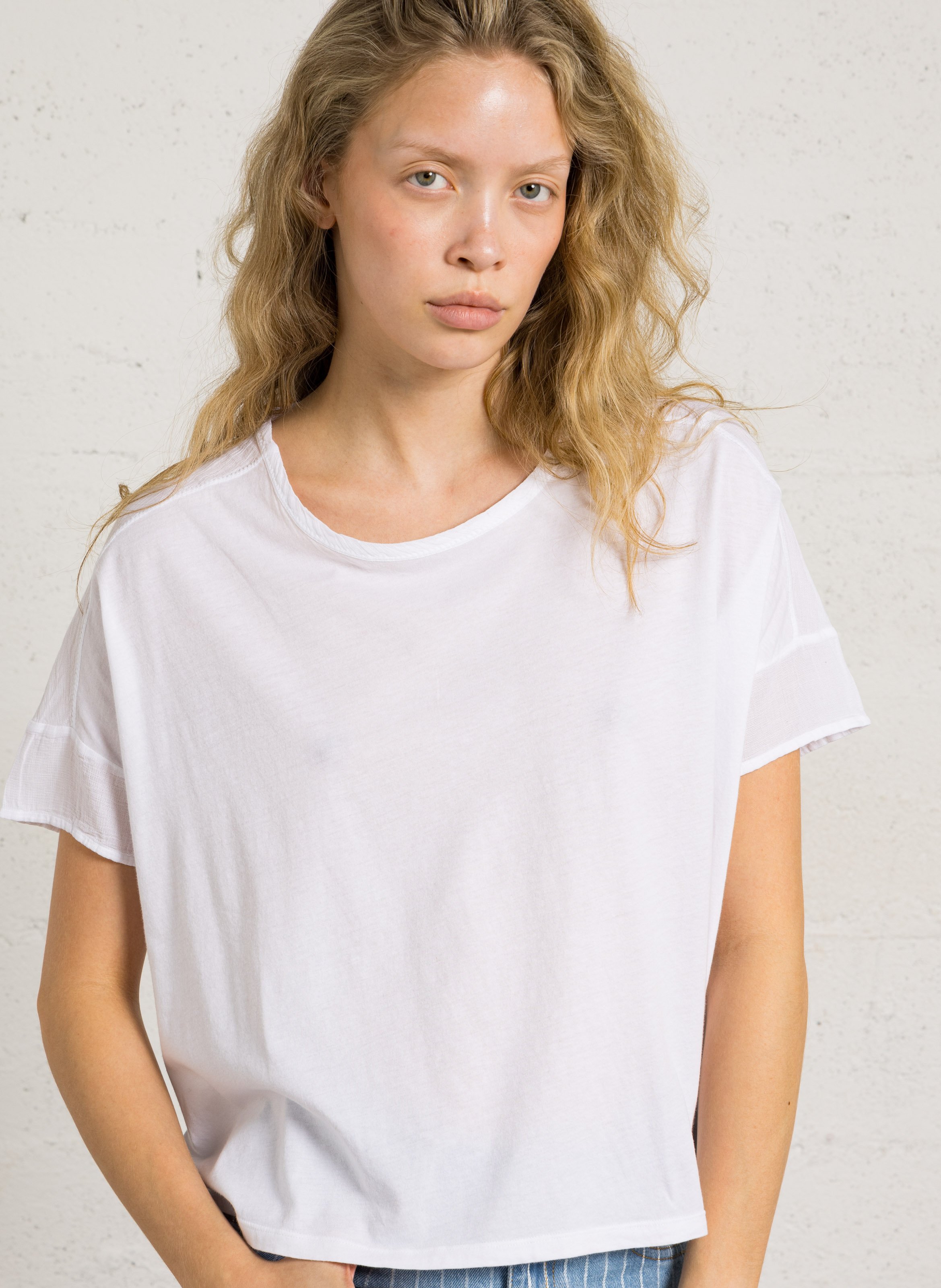 Tee-shirt ample col rond en coton BELLA JONES