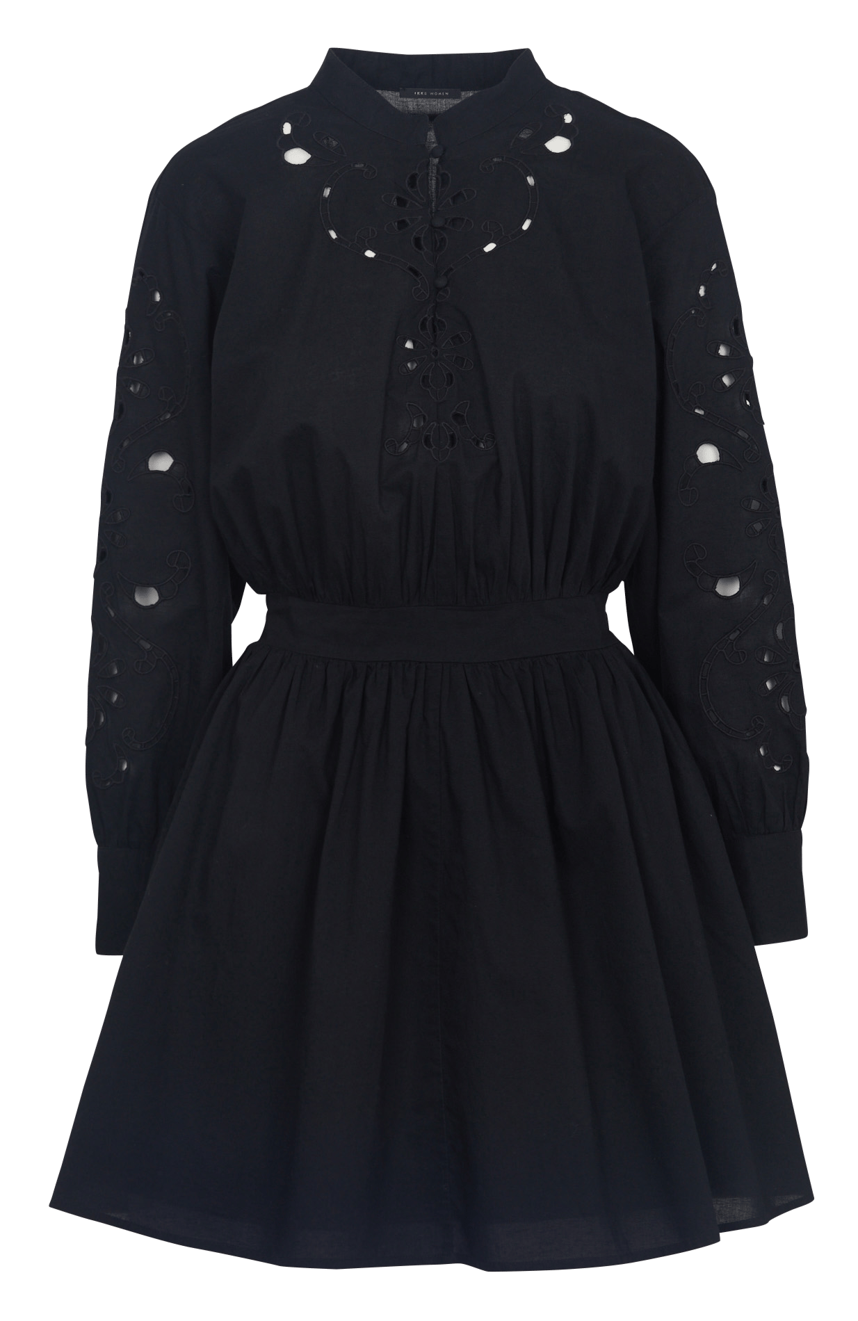 Robe courte brodée manches longues IKKS Noir