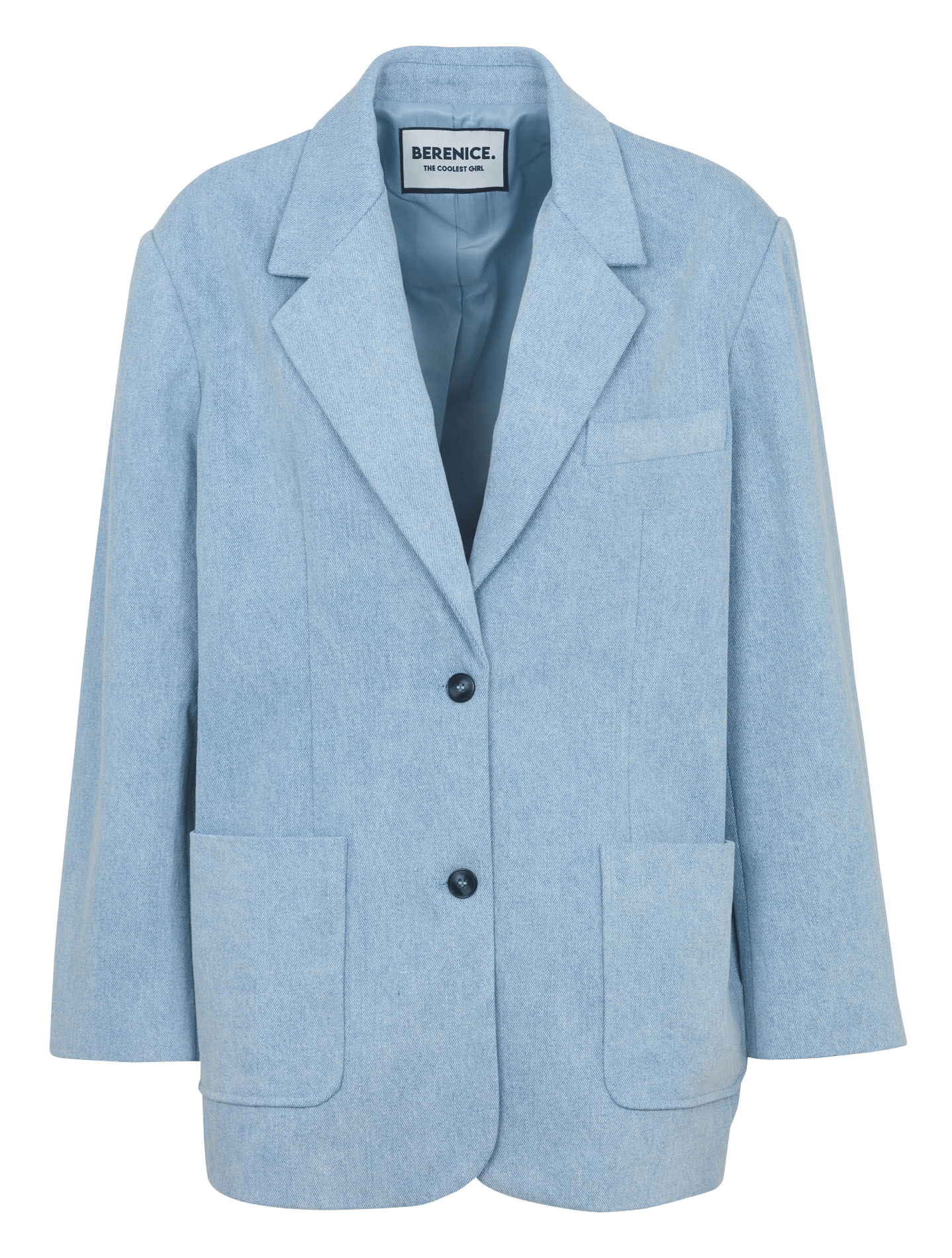 Oversized katoenen blazer BERENICE Blauw