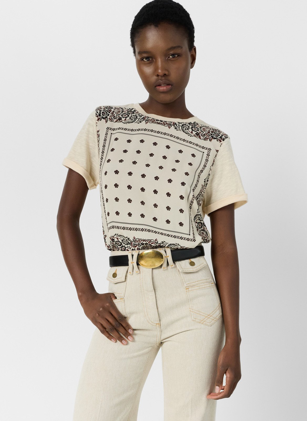 Camiseta de cuello redondo con manga 7/8 GERARD DAREL