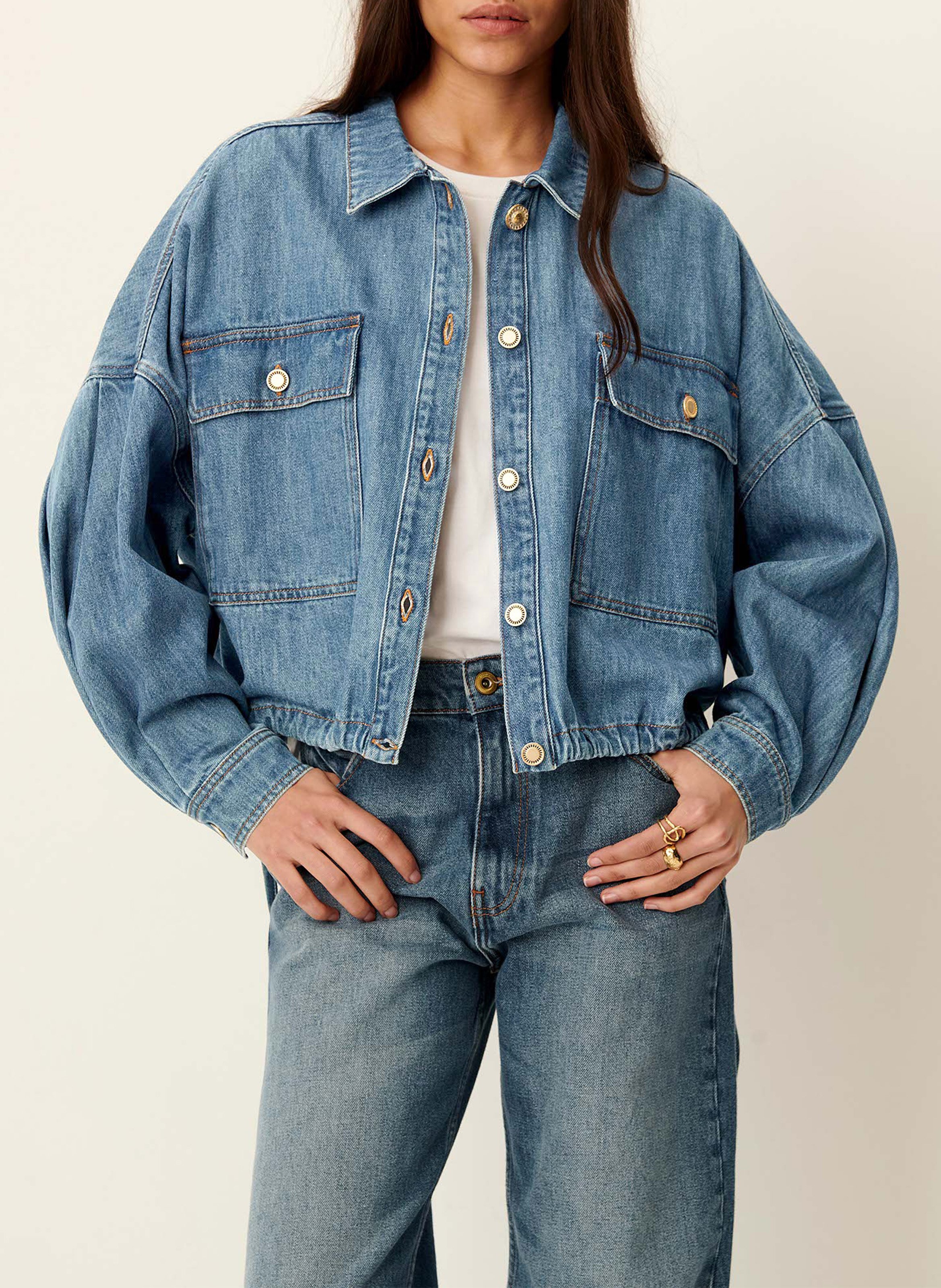 Baumwoll-Blazer SESSUN Blau