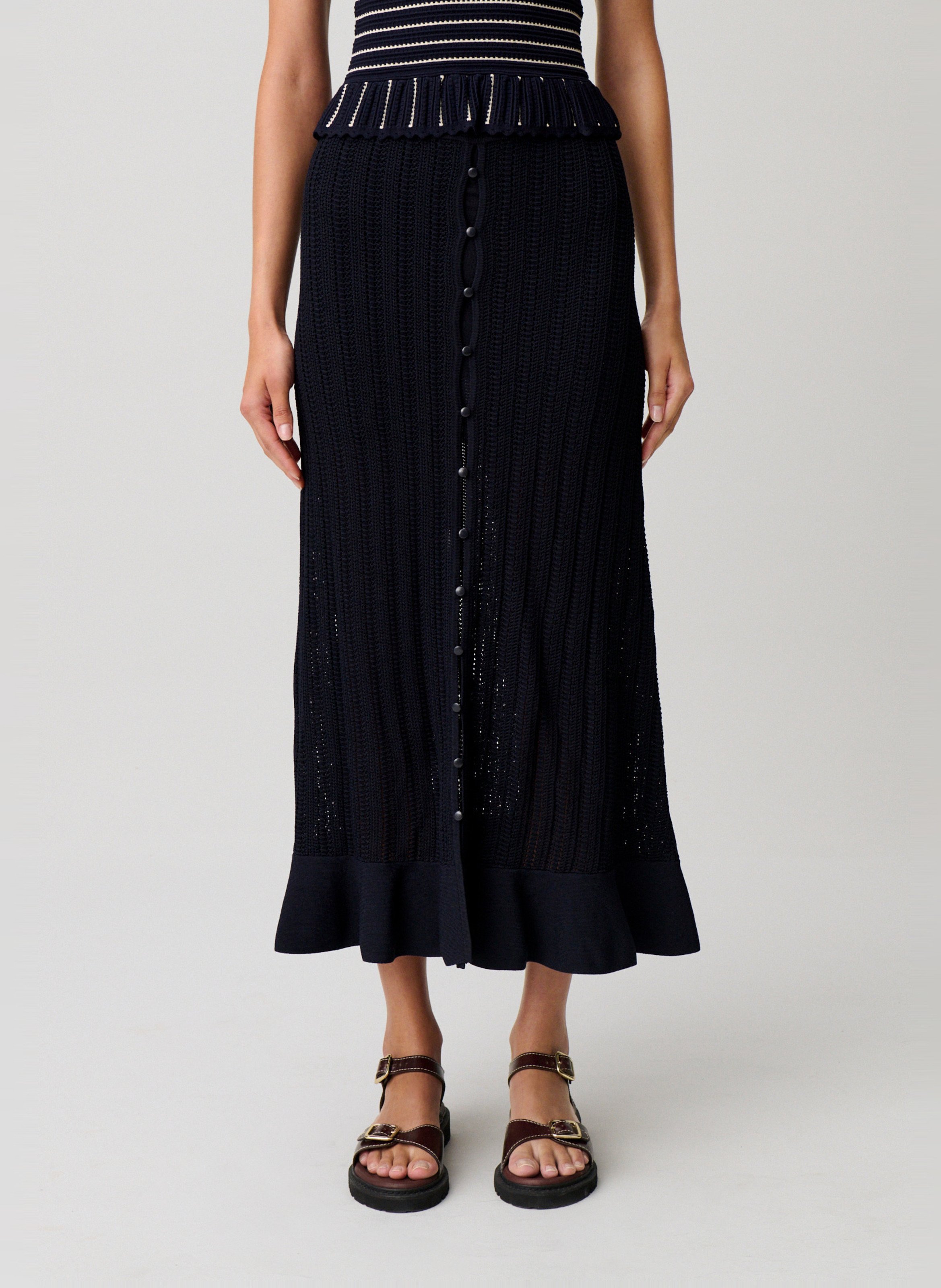 Jupe longue en crochet CLAUDIE PIERLOT