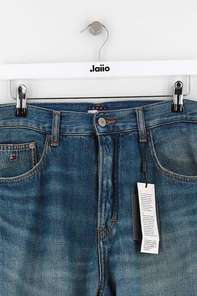 Cropped slim jeans with studs TOMMY HILFIGER - SECONDE MAIN Blue