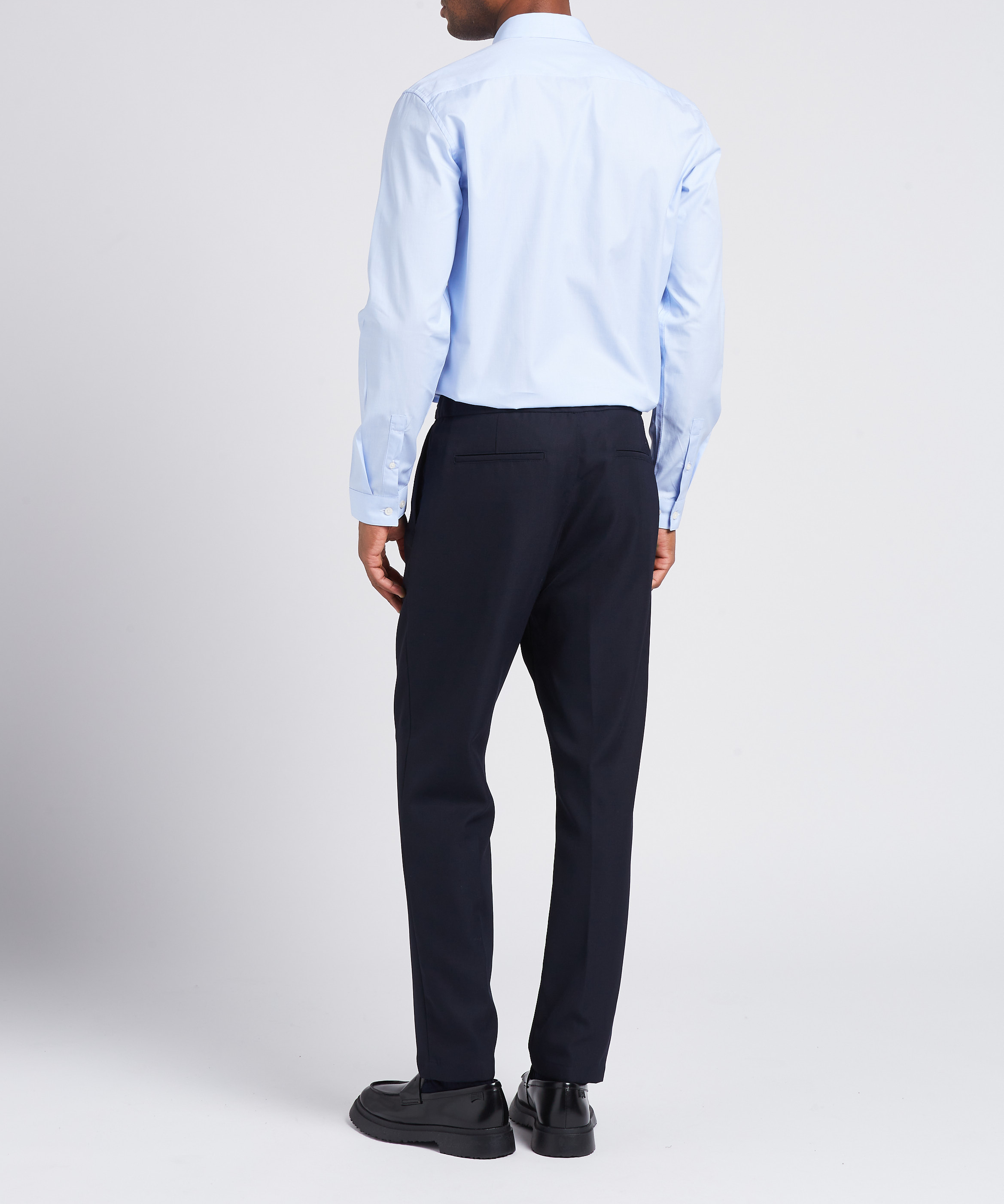 Slim-fit, katoenen overhemd met klassieke kraag AU PRINTEMPS PARIS Blauw