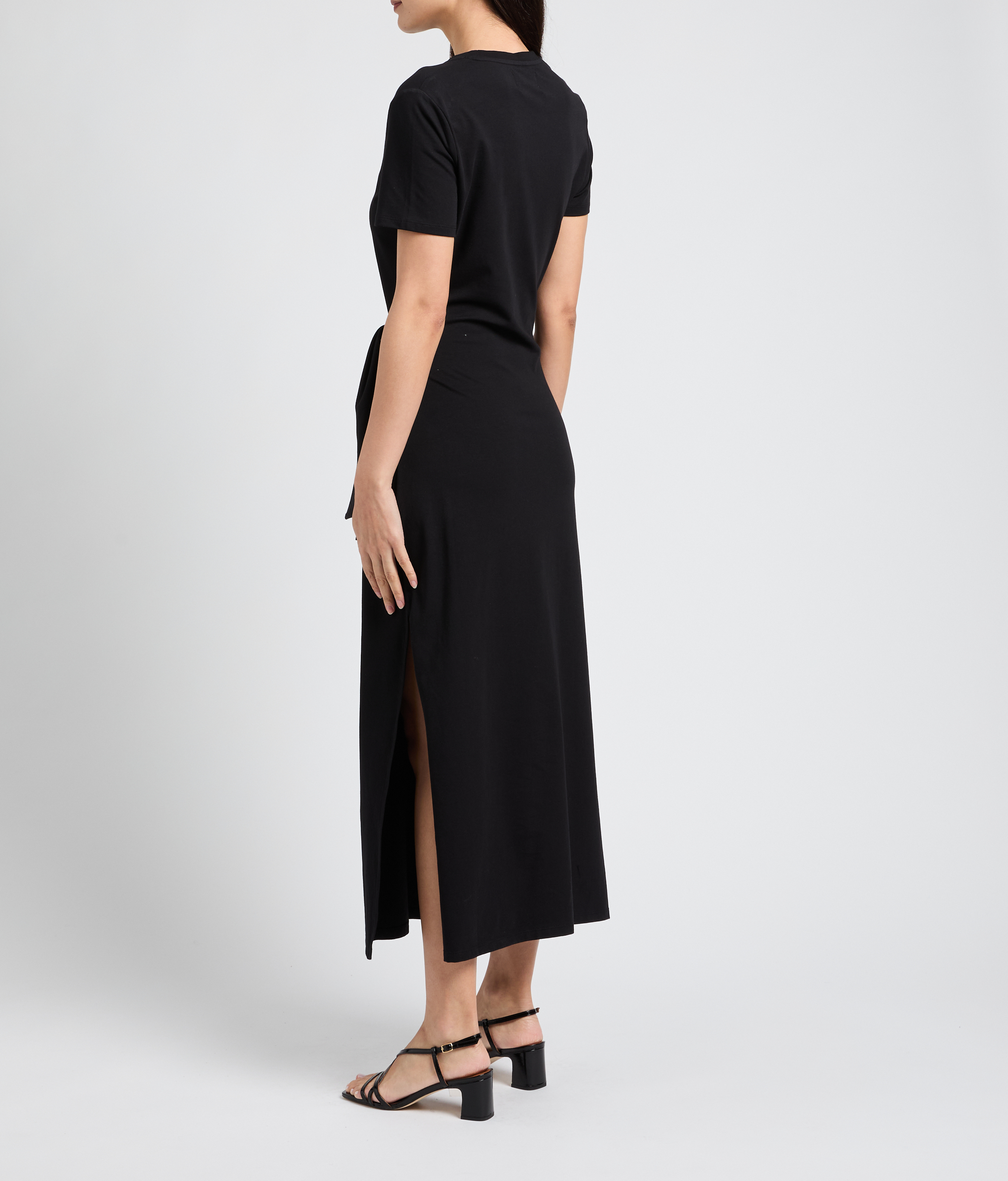 Long round-neck dress SAISON 1865 Black