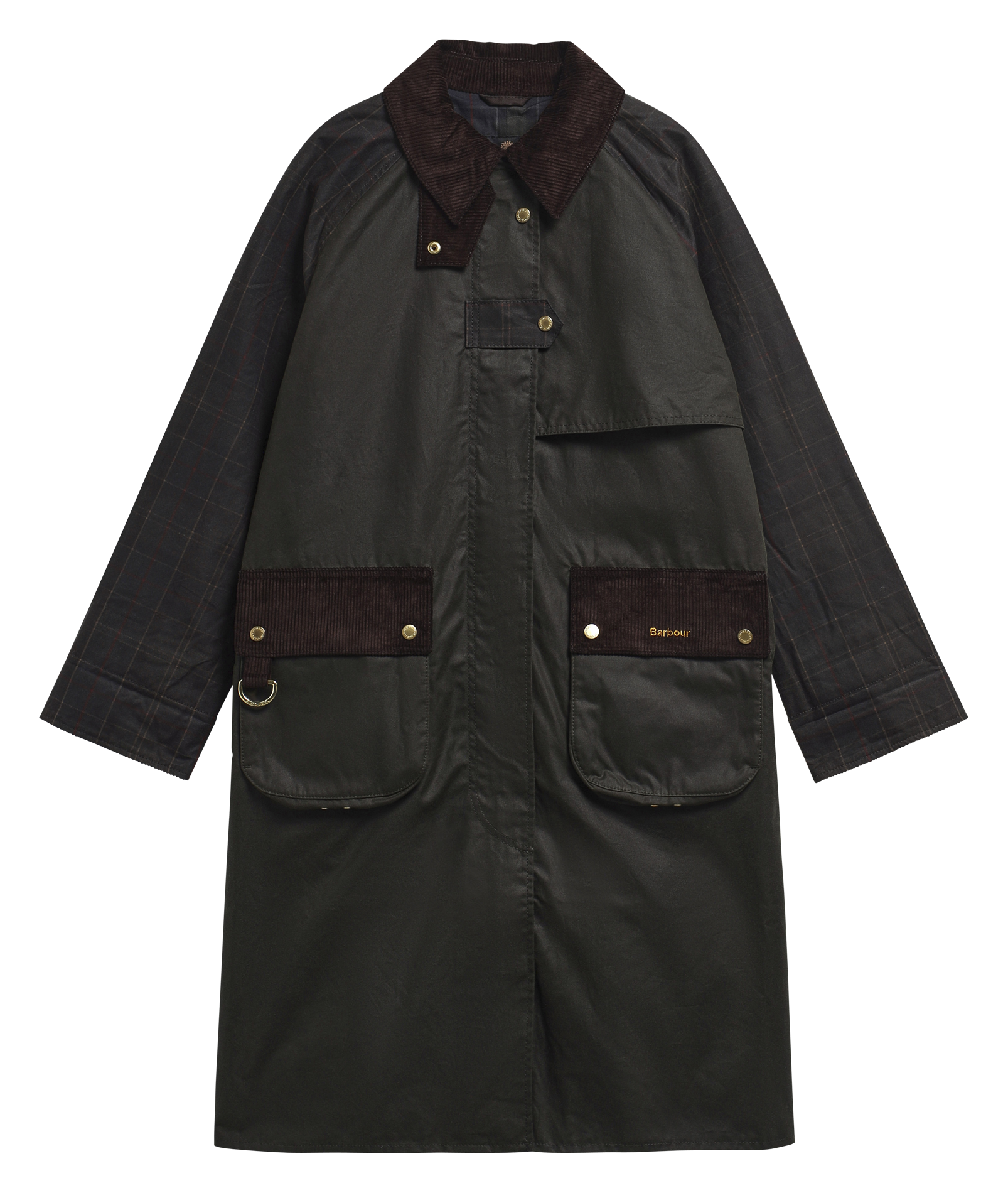 Straight cotton parka with classic collar BARBOUR Khaki