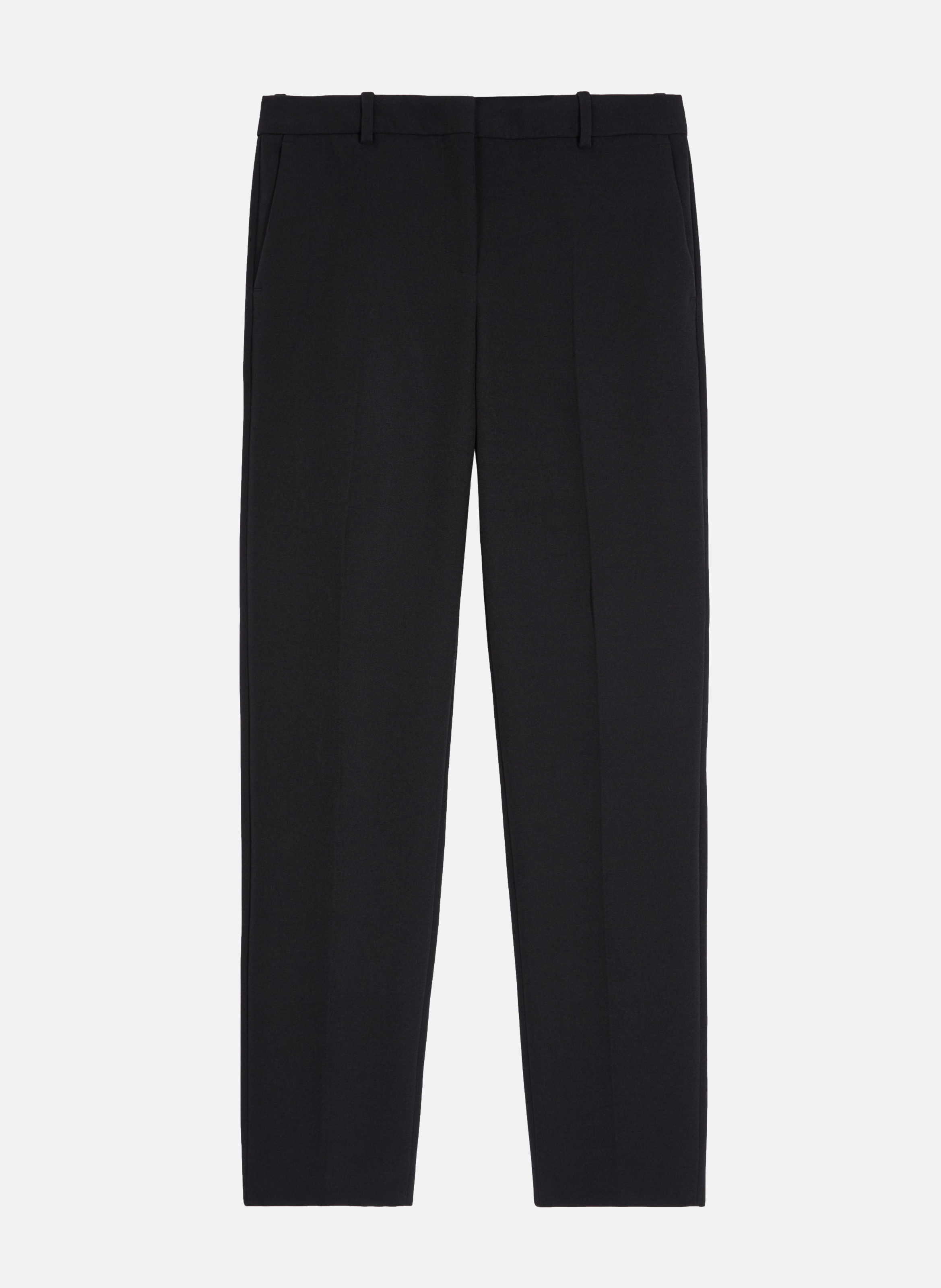 Straight-cut crepe tailored pants THE KOOPLES Black