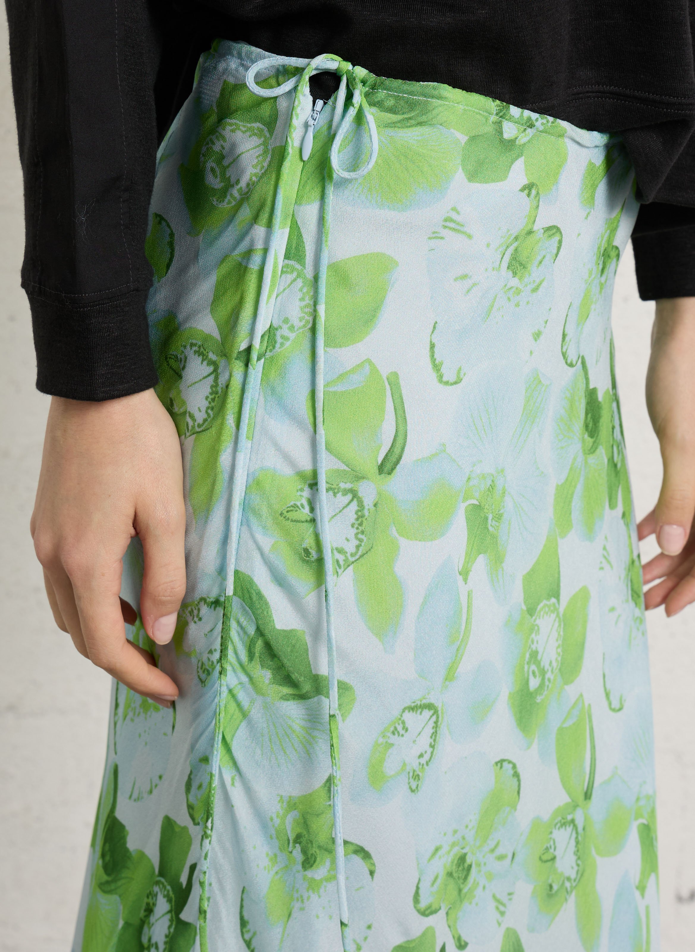 Gerade geschnittener Maxirock mit Print FABIENNE CHAPOT Blau
