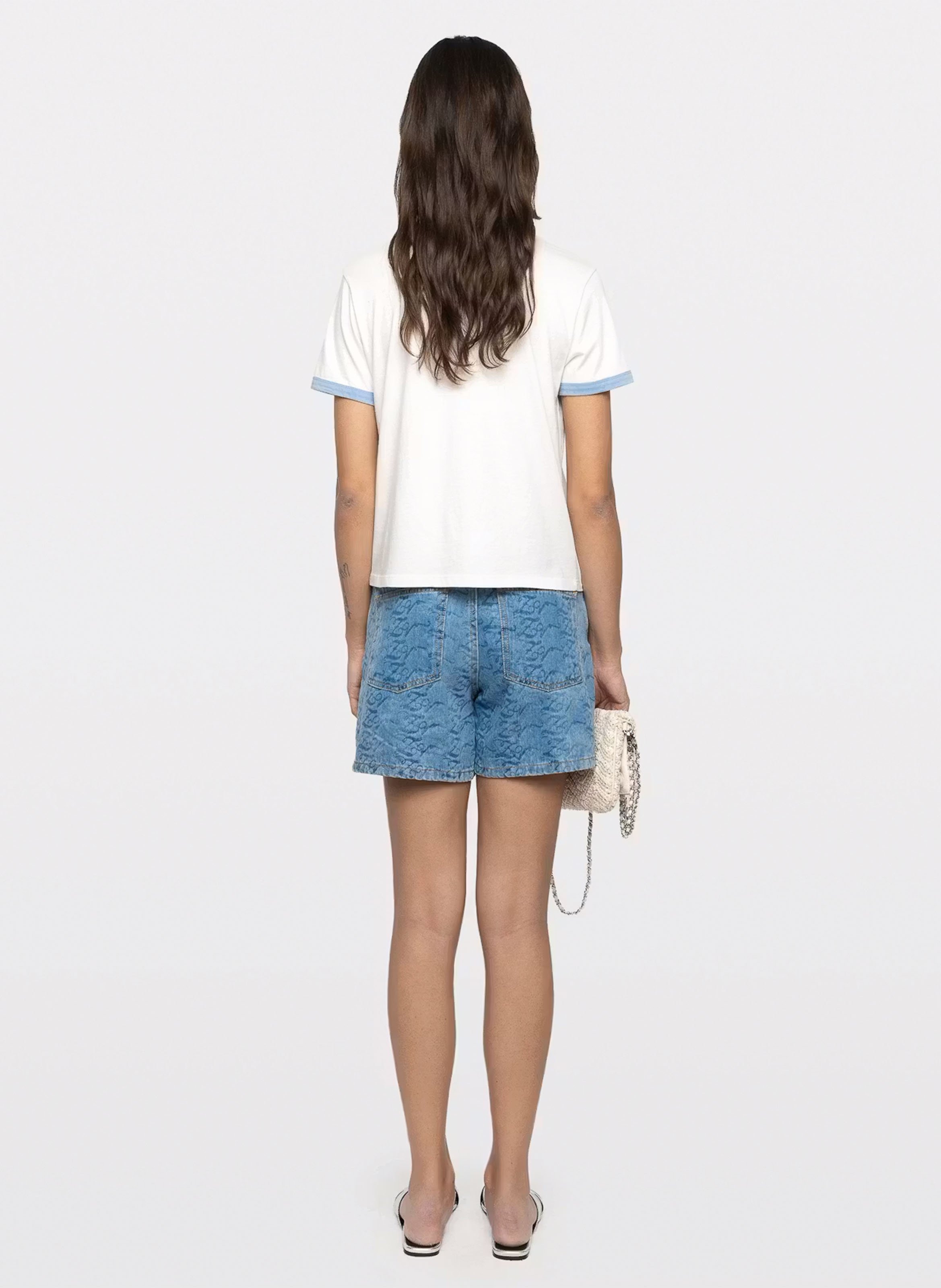 Tee-shirt droit à imprimé en coton bio ZADIG&VOLTAIRE Blanc