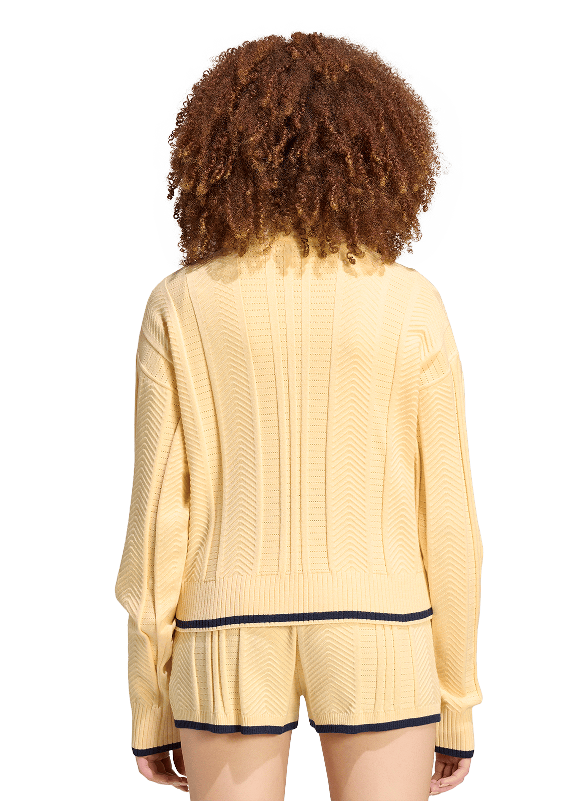 High-neck zipped cardigan ADIDAS White