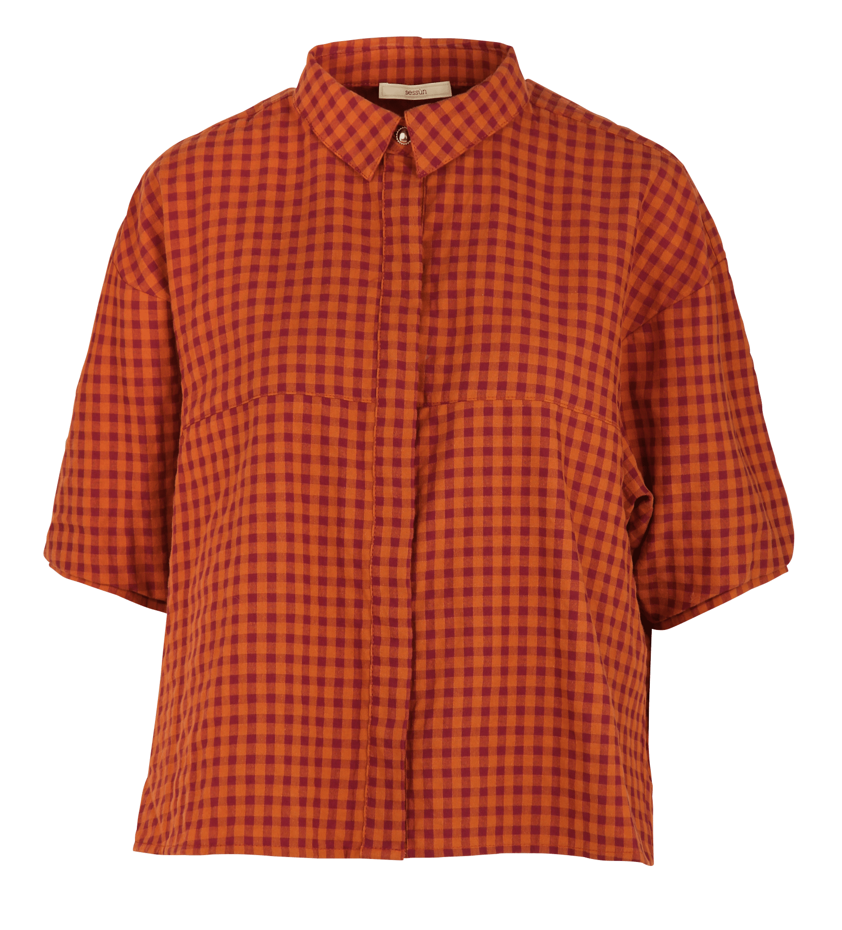 Chemise oversize en coton mélangé SESSUN Rouge