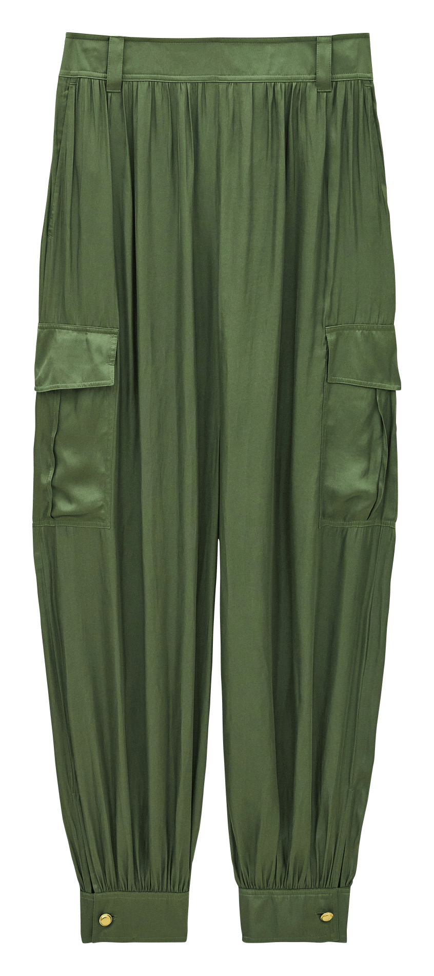 Pantalon large cargo plissé BA&SH Kaki