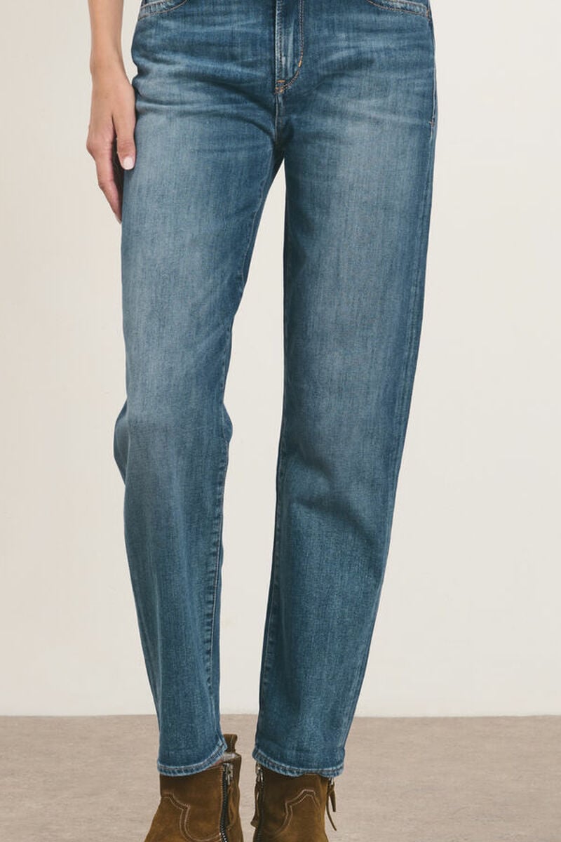 Straight jeans, 7/8 length LE TEMPS DES CERISES Blue