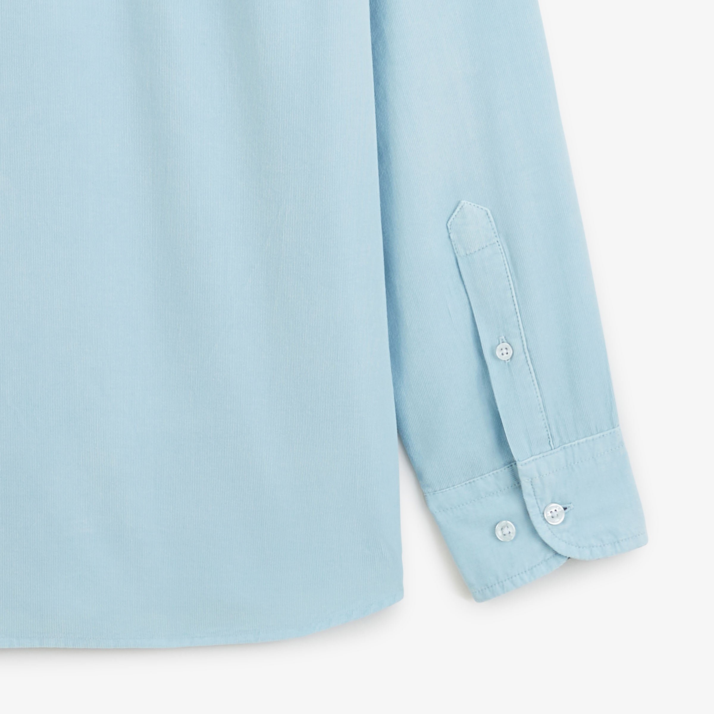 Long-sleeve corduroy shirt in blue breeze SERGE BLANCO Blue