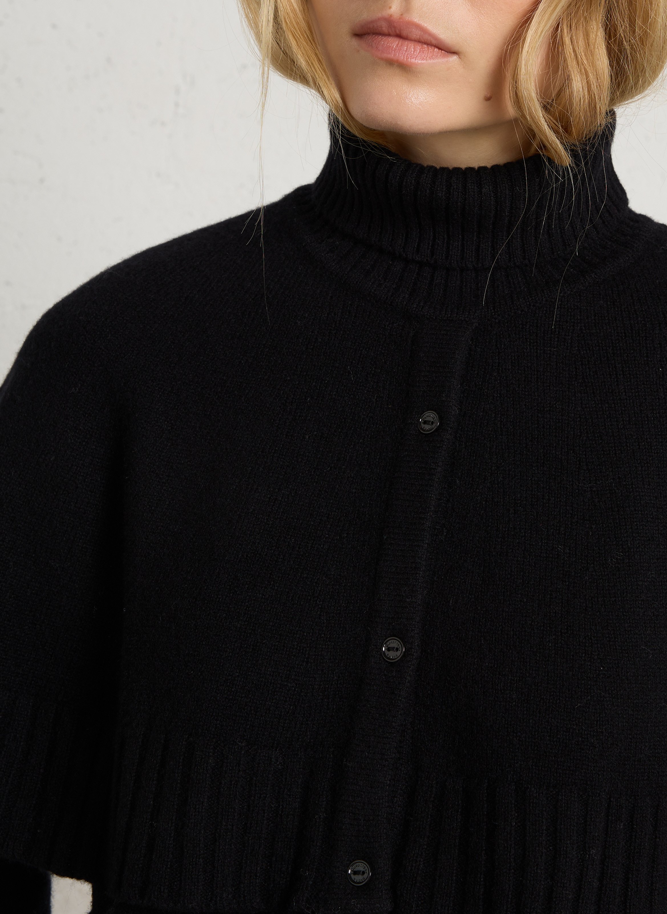 Pull col rond en laine BERENICE Noir