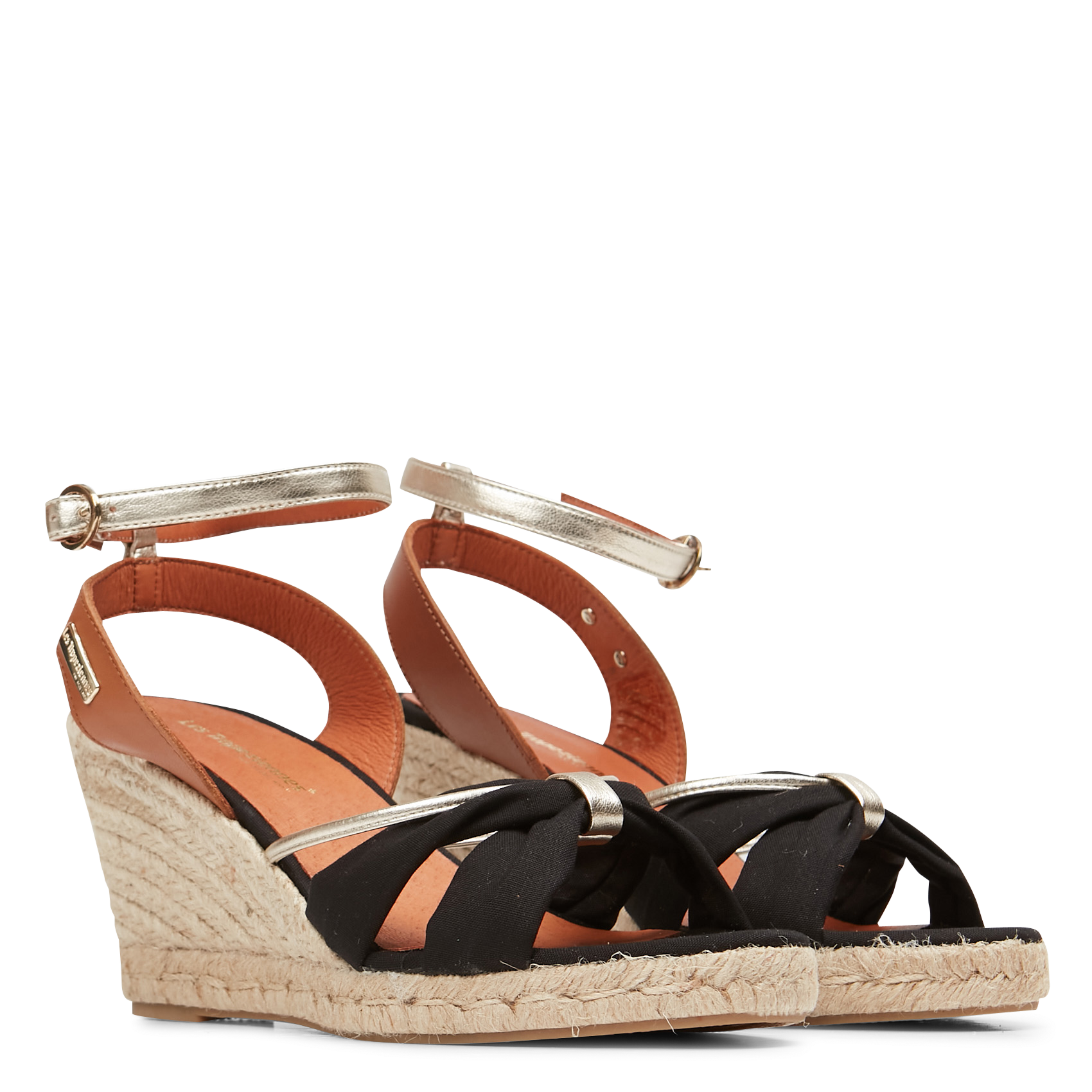 Recycled cotton wedge sandals LES TROPEZIENNES PAR M.BELARBI Black
