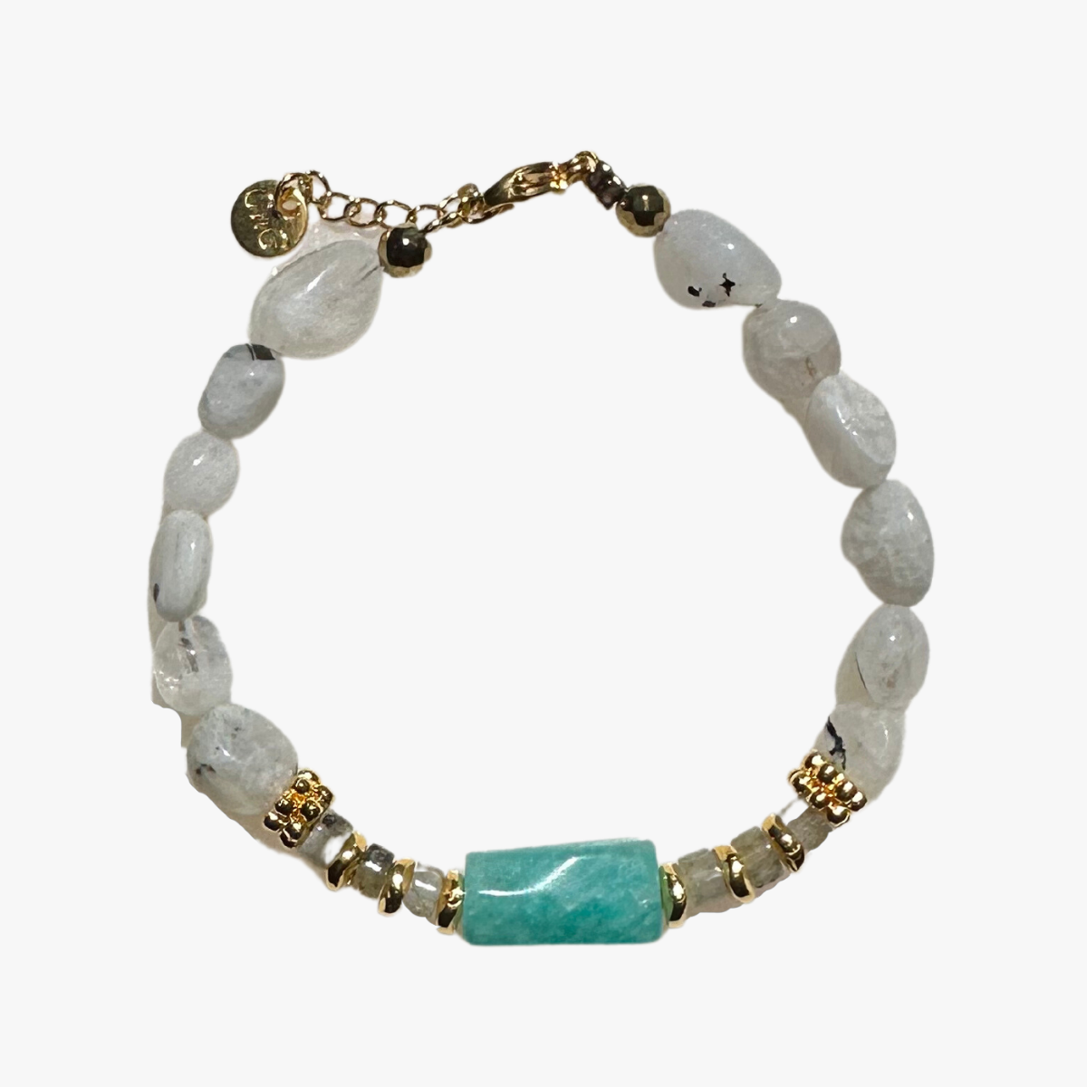 Amazonite and moonstone bracelet GINANDGER Blue