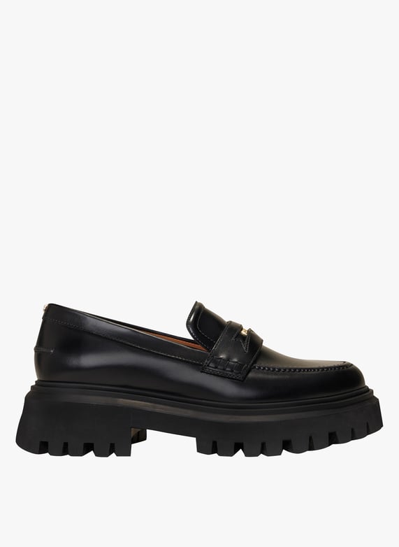 Mokassins Aus Glattleder Noir Maje Damen MFACH00691 2517 NOIR Place des Tendances Deutschland