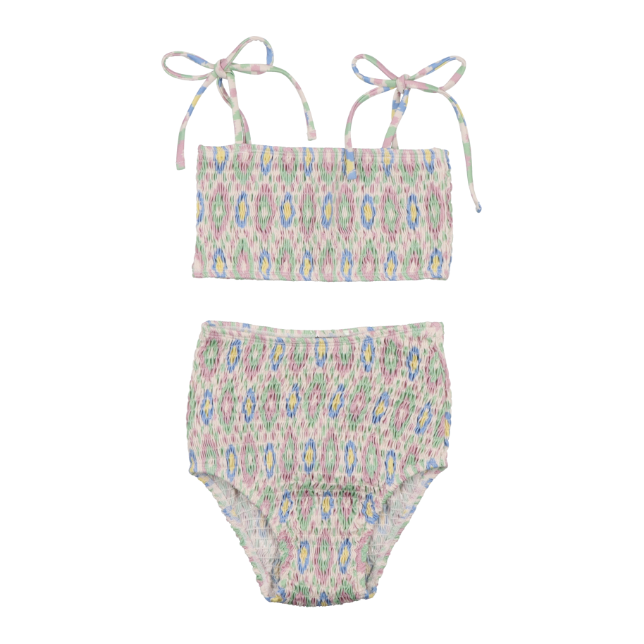 Smocked printed bikini THE NEW SOCIETY Multicolored