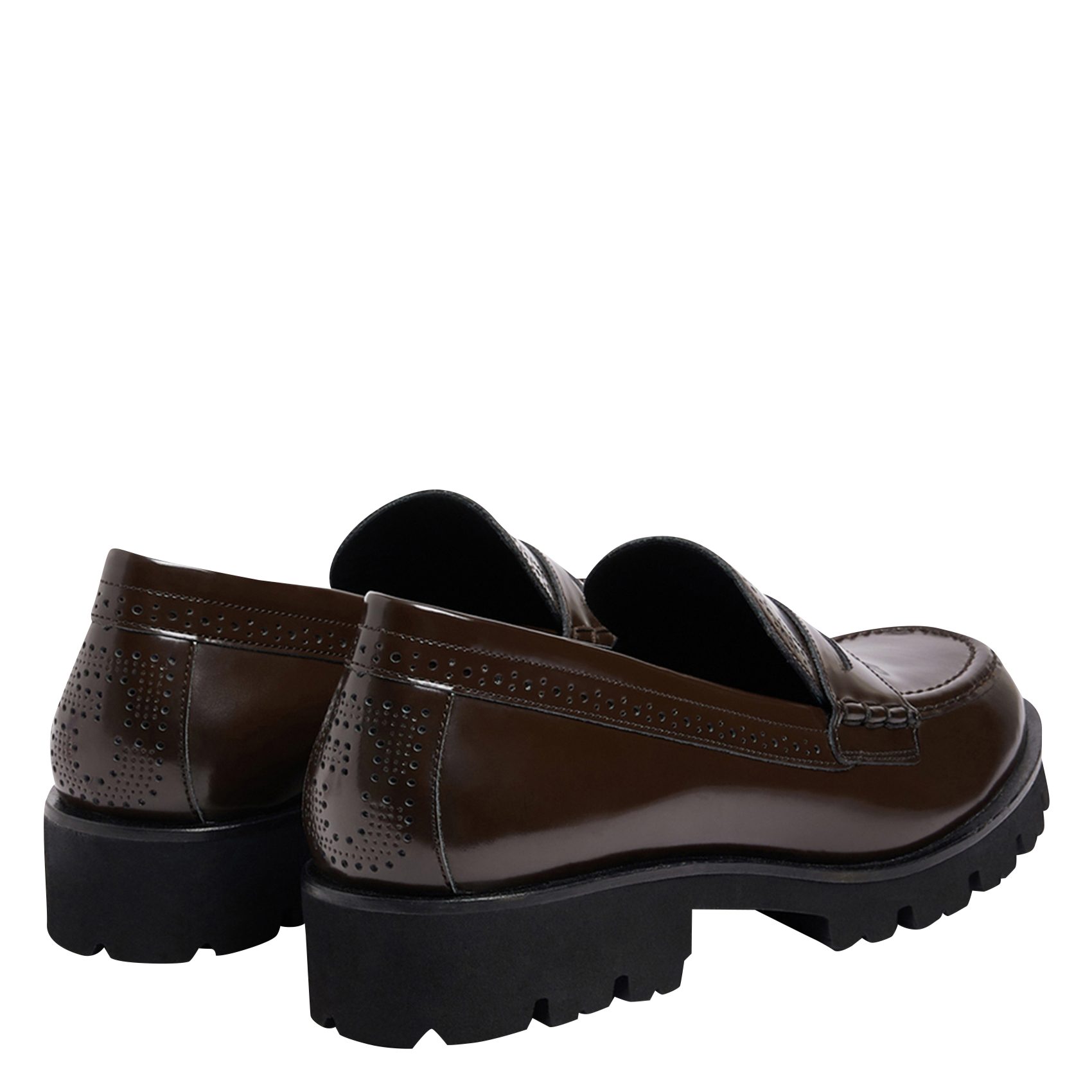 Mocassins à semelle crantée en cuir glacé GERARD DAREL Rouge