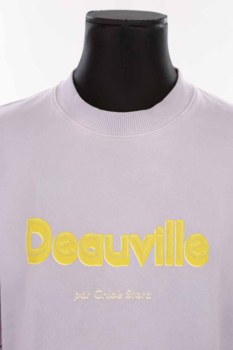 Cotton T-shirt CHLOE STORA - SECONDE MAIN Purple