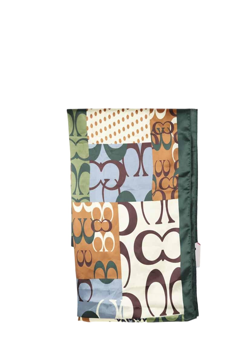 Silk stole  COACH - Seconde Main Khaki