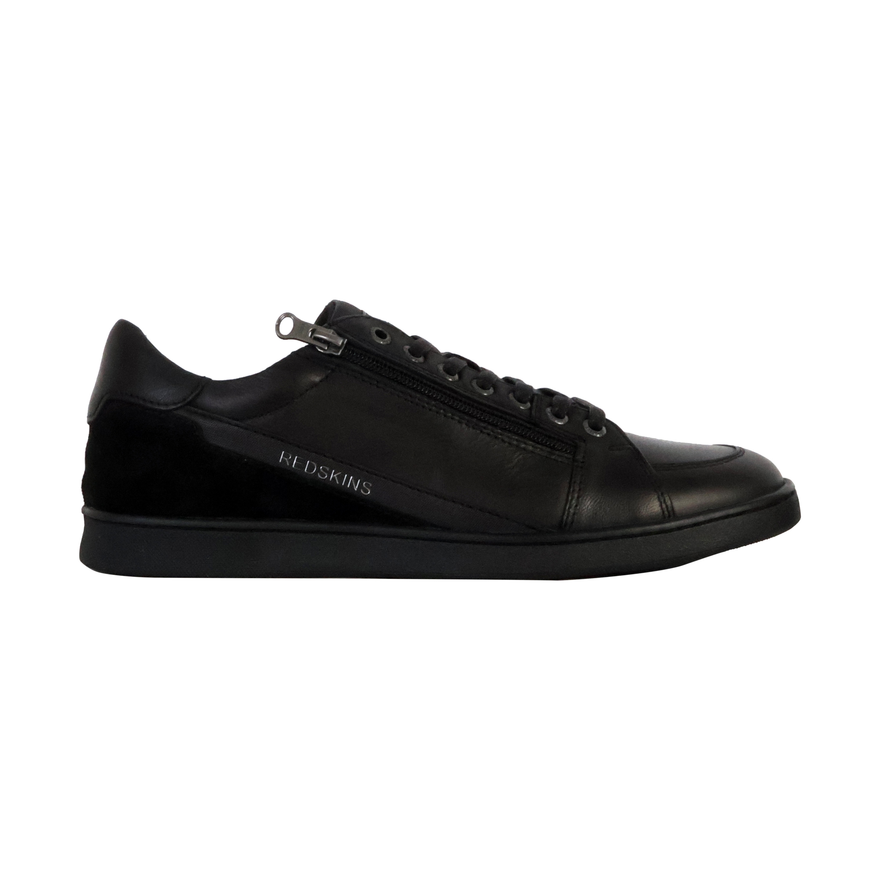 Low leather sneakers - decent REDSKINS Black