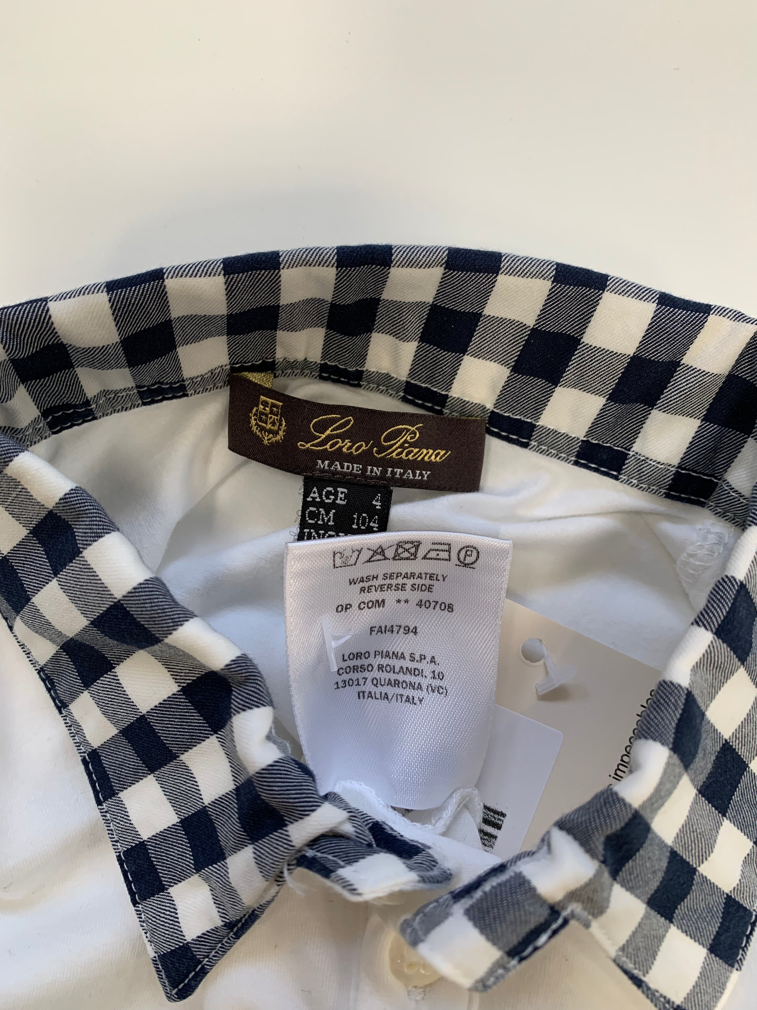 White kids' polo - 4 years LORO PIANA - Seconde Main White