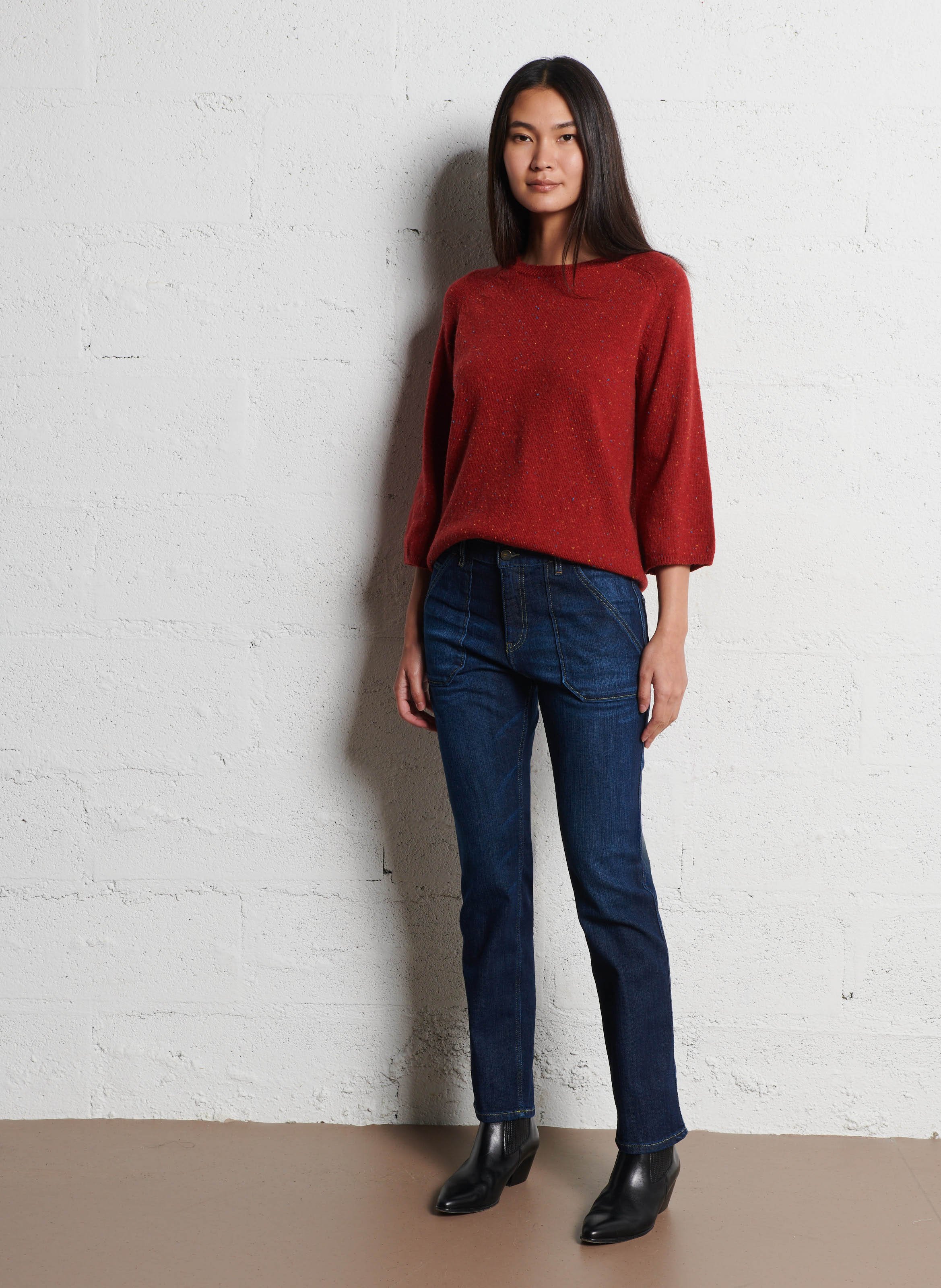 Rechte jeans van gemengd katoen ACQUAVERDE Blauw